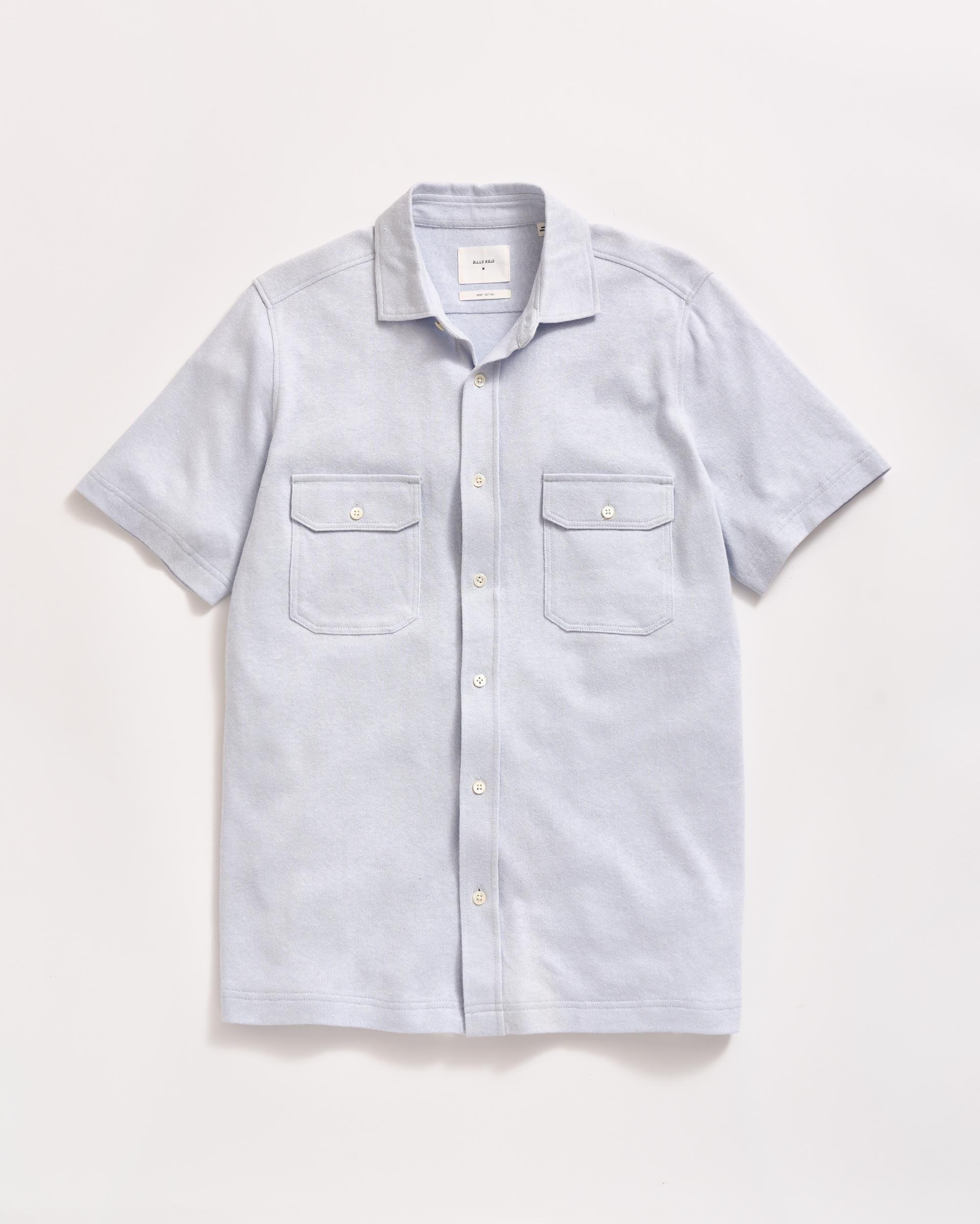 Short Sleeve Hemp Cotton Knit Shirt -  Product Image