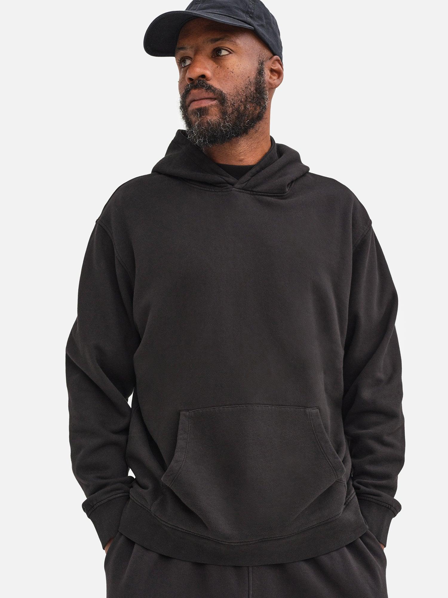 Men's Organic Fleece Hoodie Male Product Image
