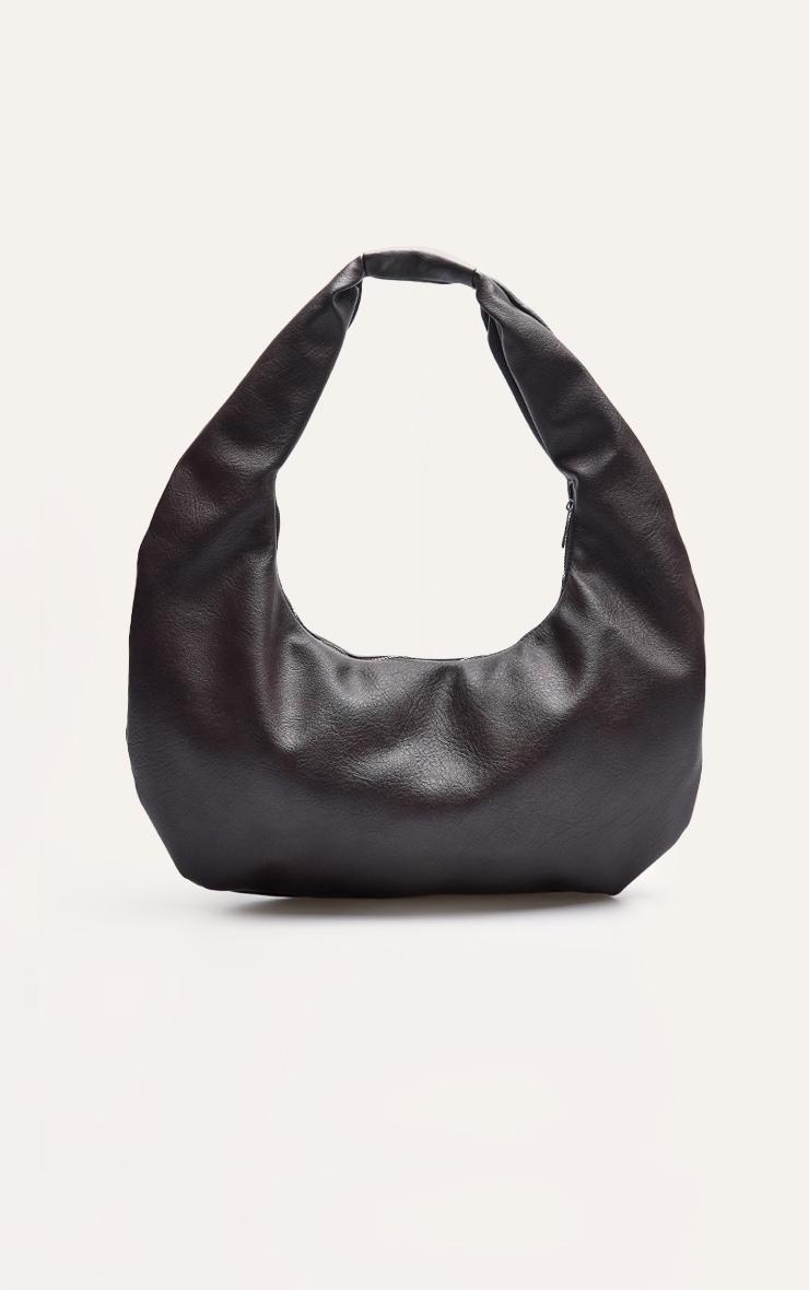 Chocolate PU Round Shoulder Bag Product Image