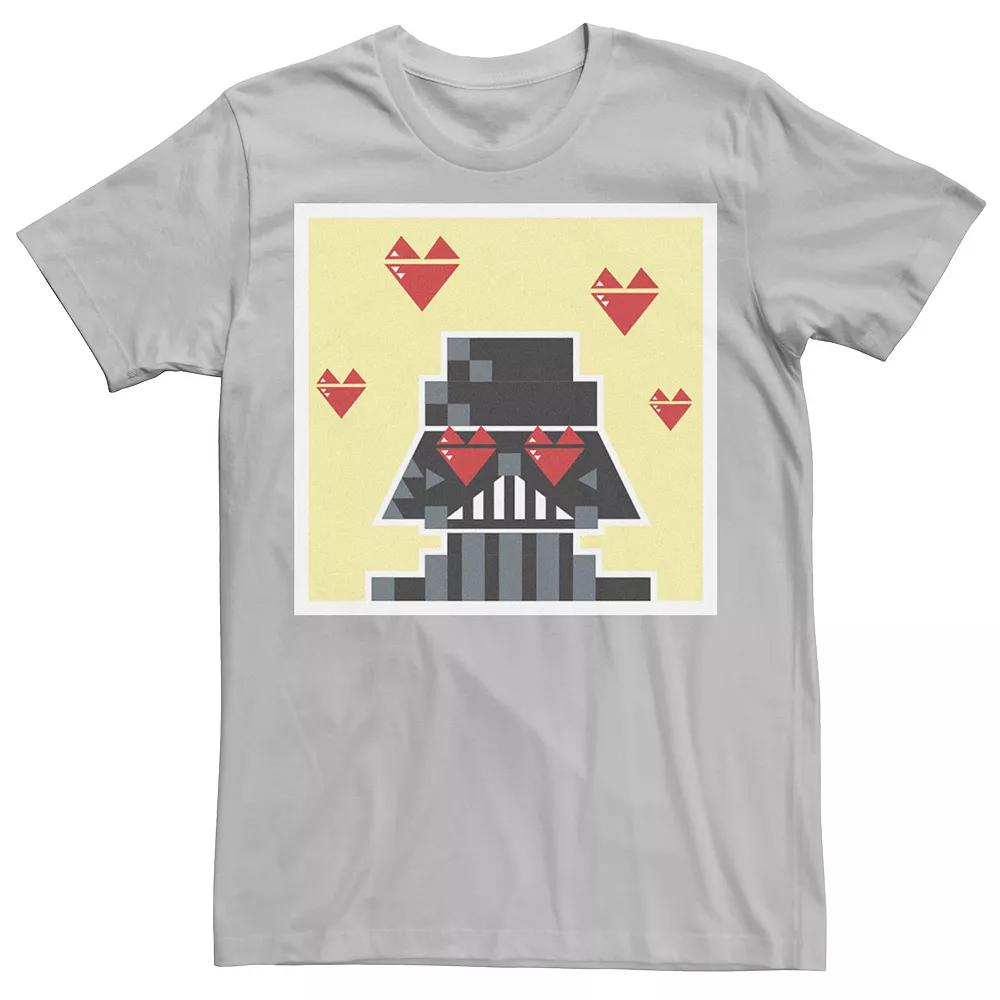 Men's Star Wars Darth Vader Pixel Heart Eyes Valentine's Tee,  Product Image