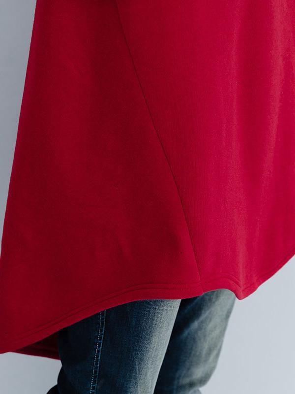 Loose Turtleneck Cropped Sweatshirt Product Image