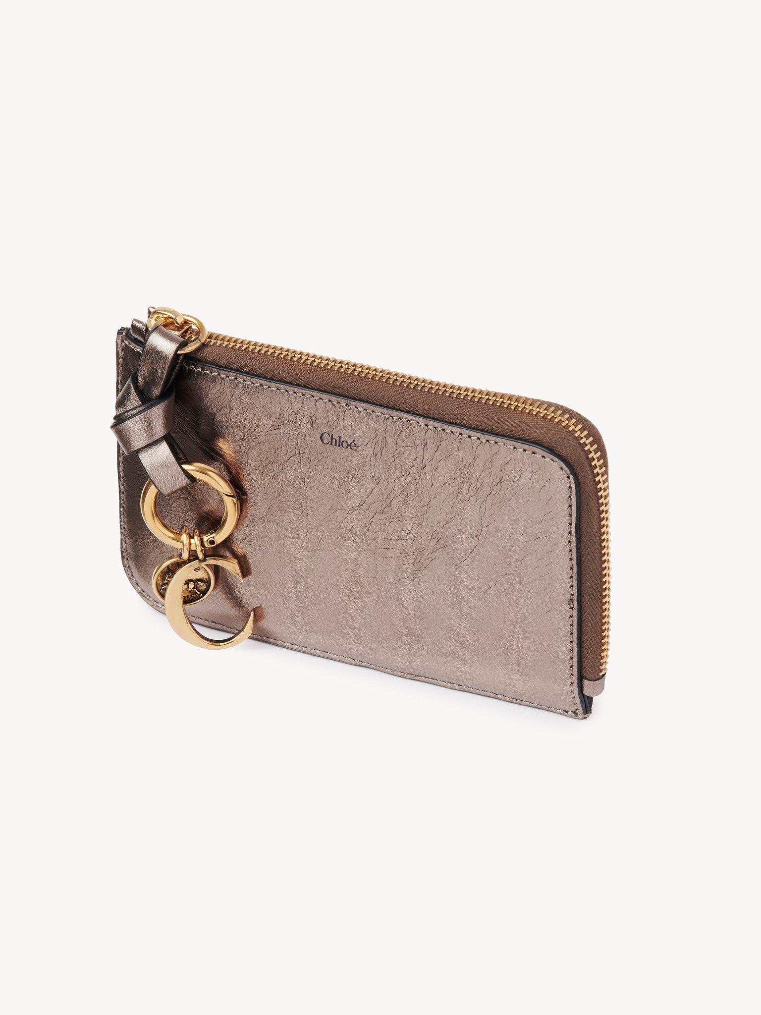 Alphabet wallet in metallized leather Product Image