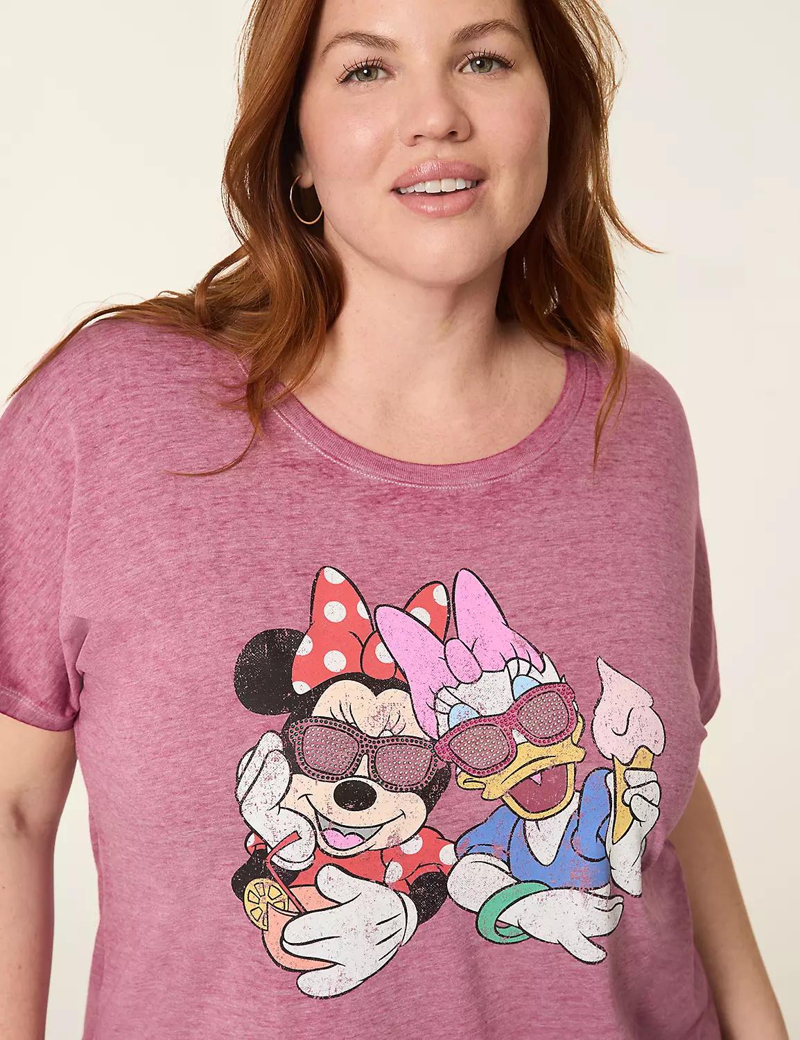 Rhinestone Minnie & Daisy Scoop-Neck Graphic Tee Product Image