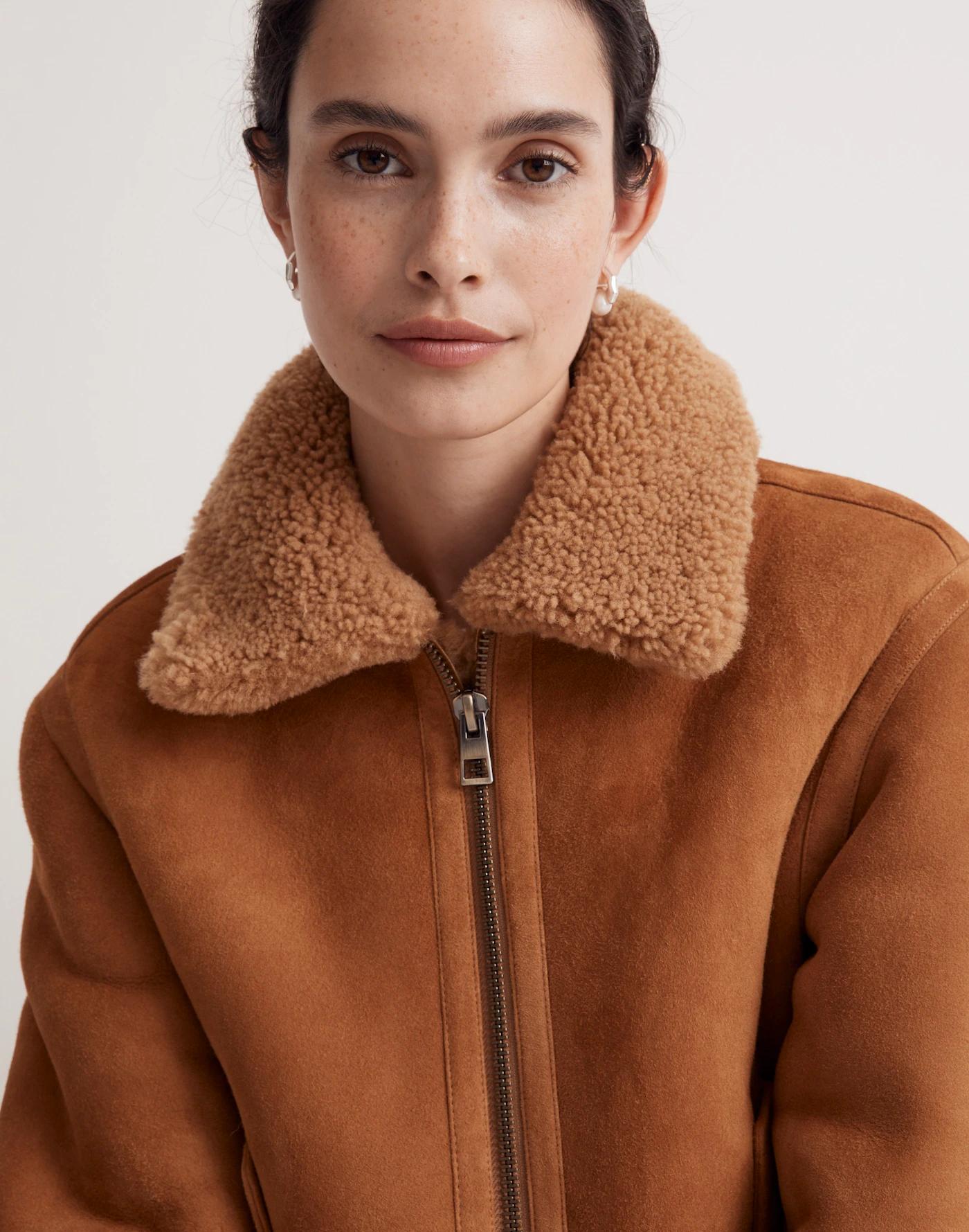 Shearling Zip-Front Jacket Product Image