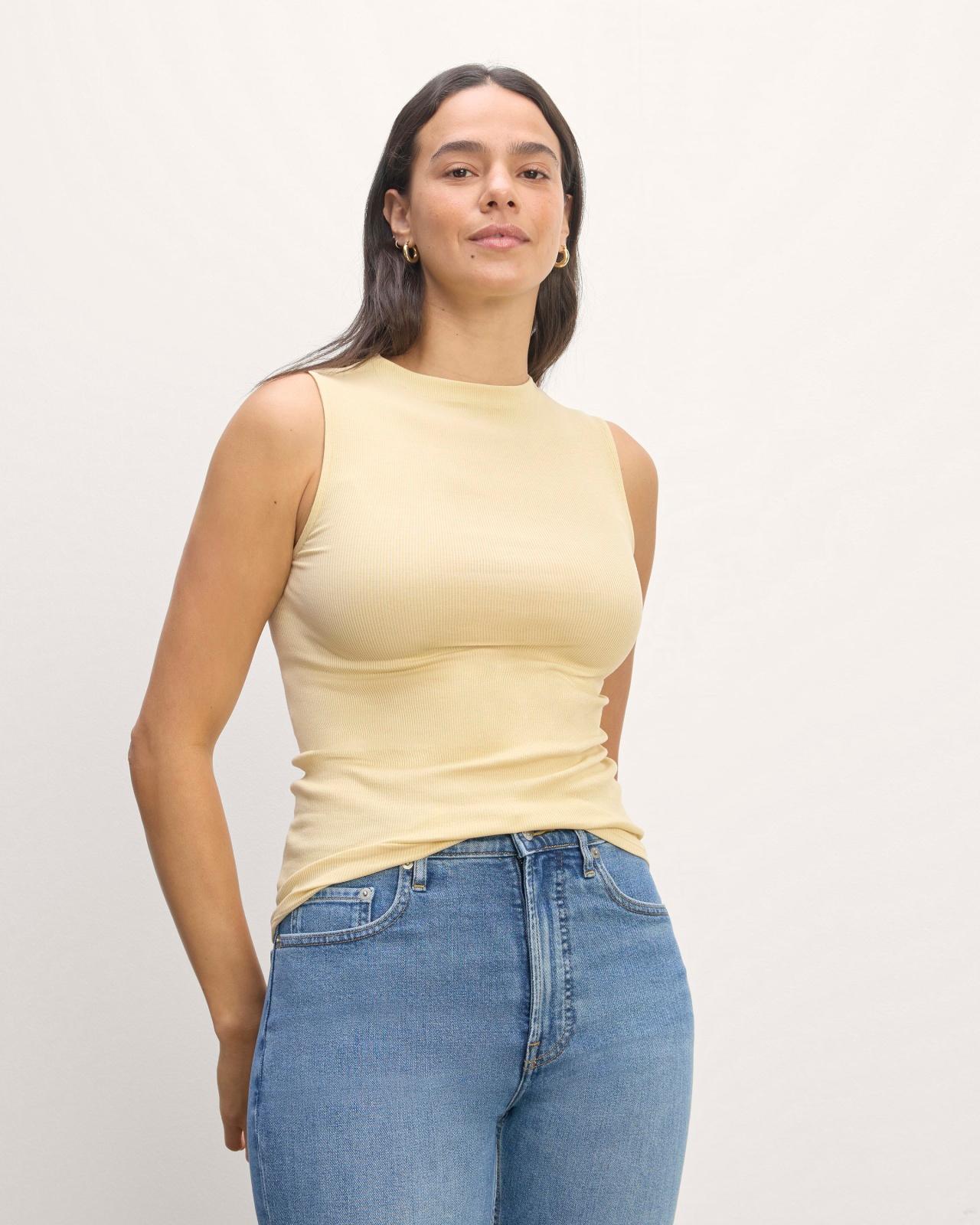 Womens Luxe Rib Funnel-Neck Tank by Everlane Product Image