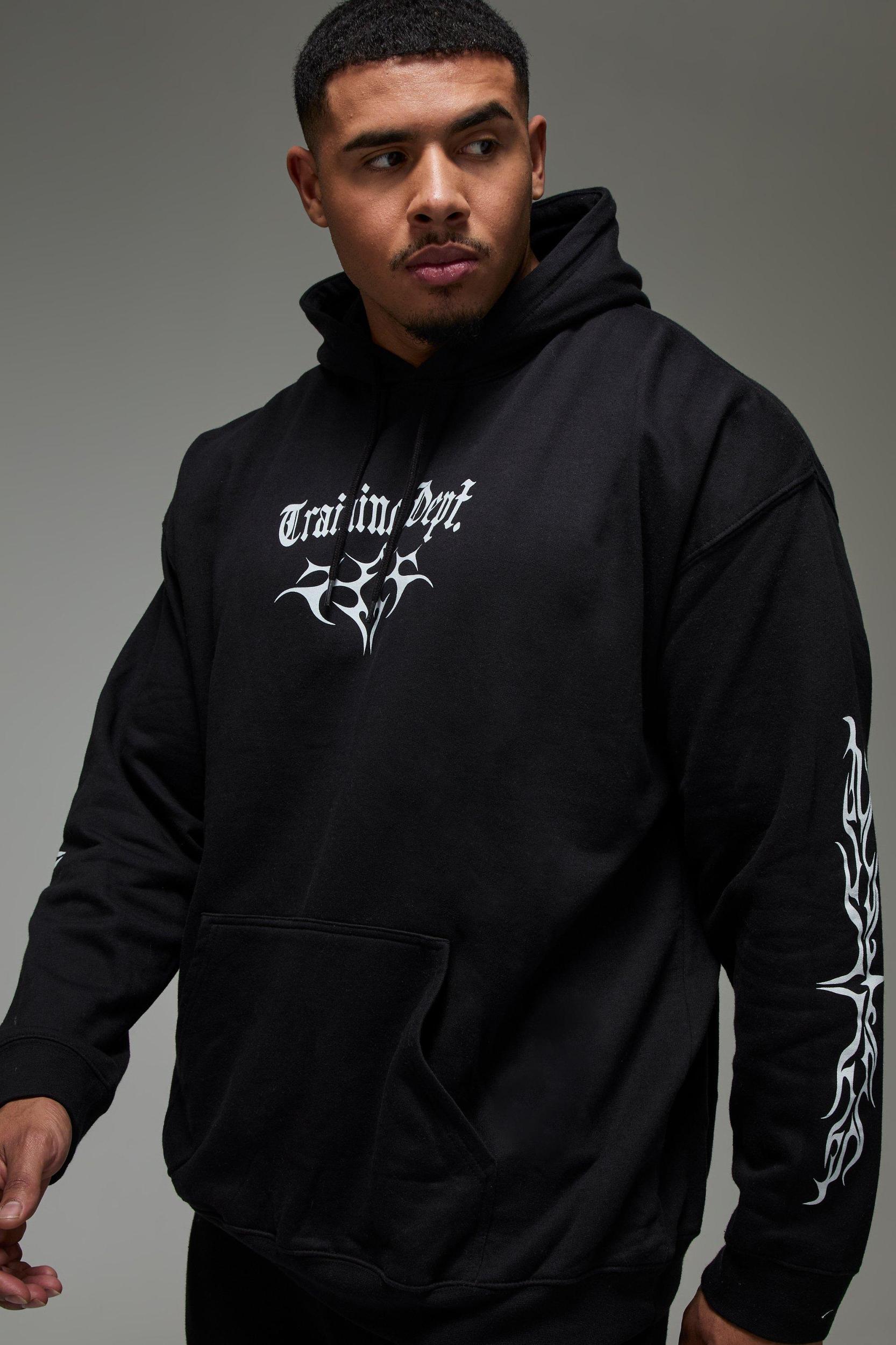 Man Active Training Dept Oversized Hoodie | boohooMAN USA Product Image