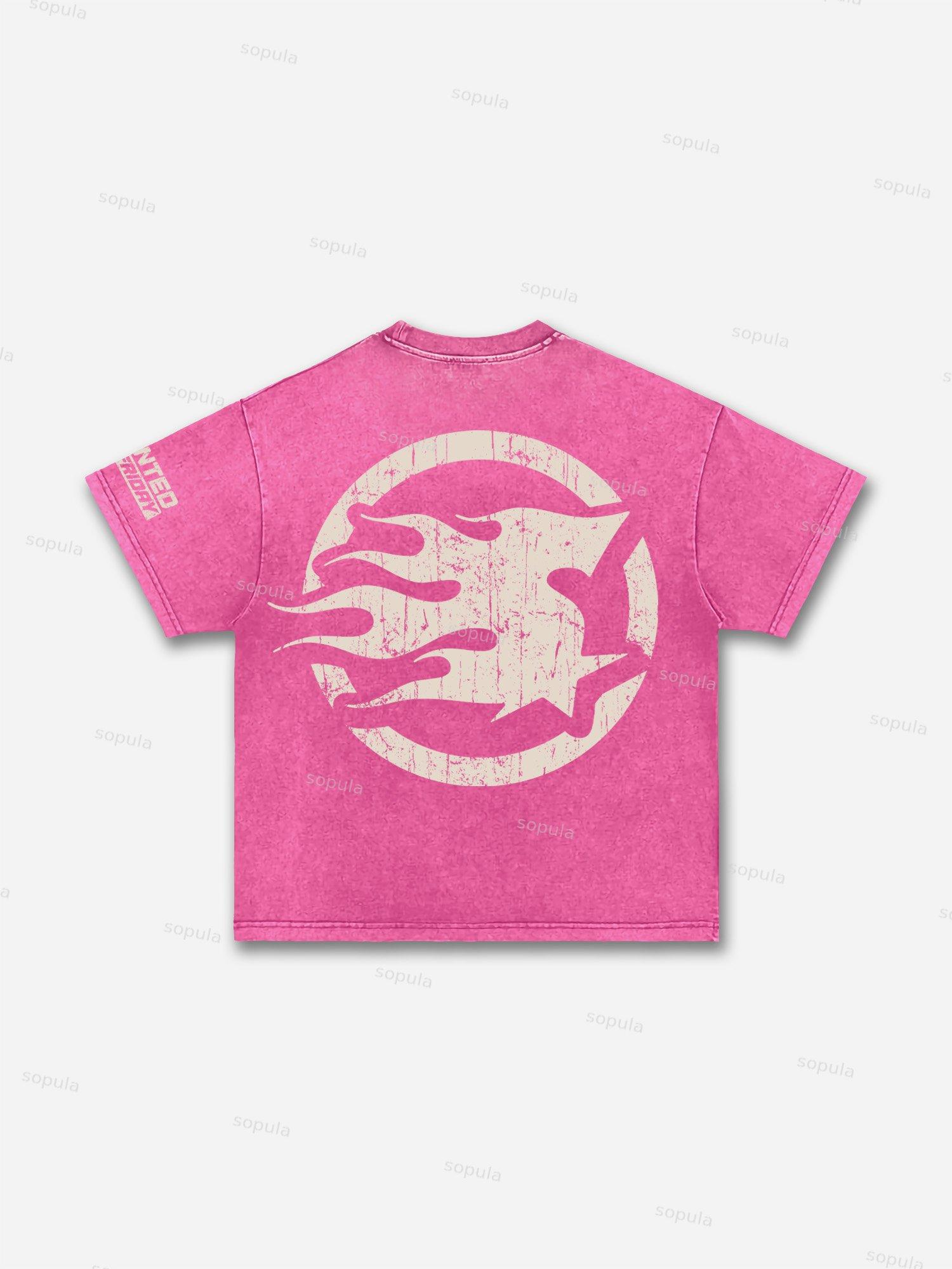 Fat Cat Eating Ramen Acid Washed T-shirt Product Image