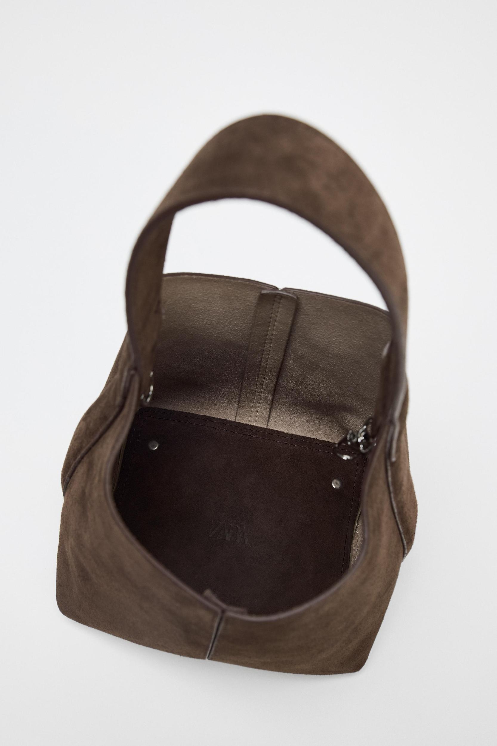 SPLIT LEATHER MINI BUCKET BAG Product Image