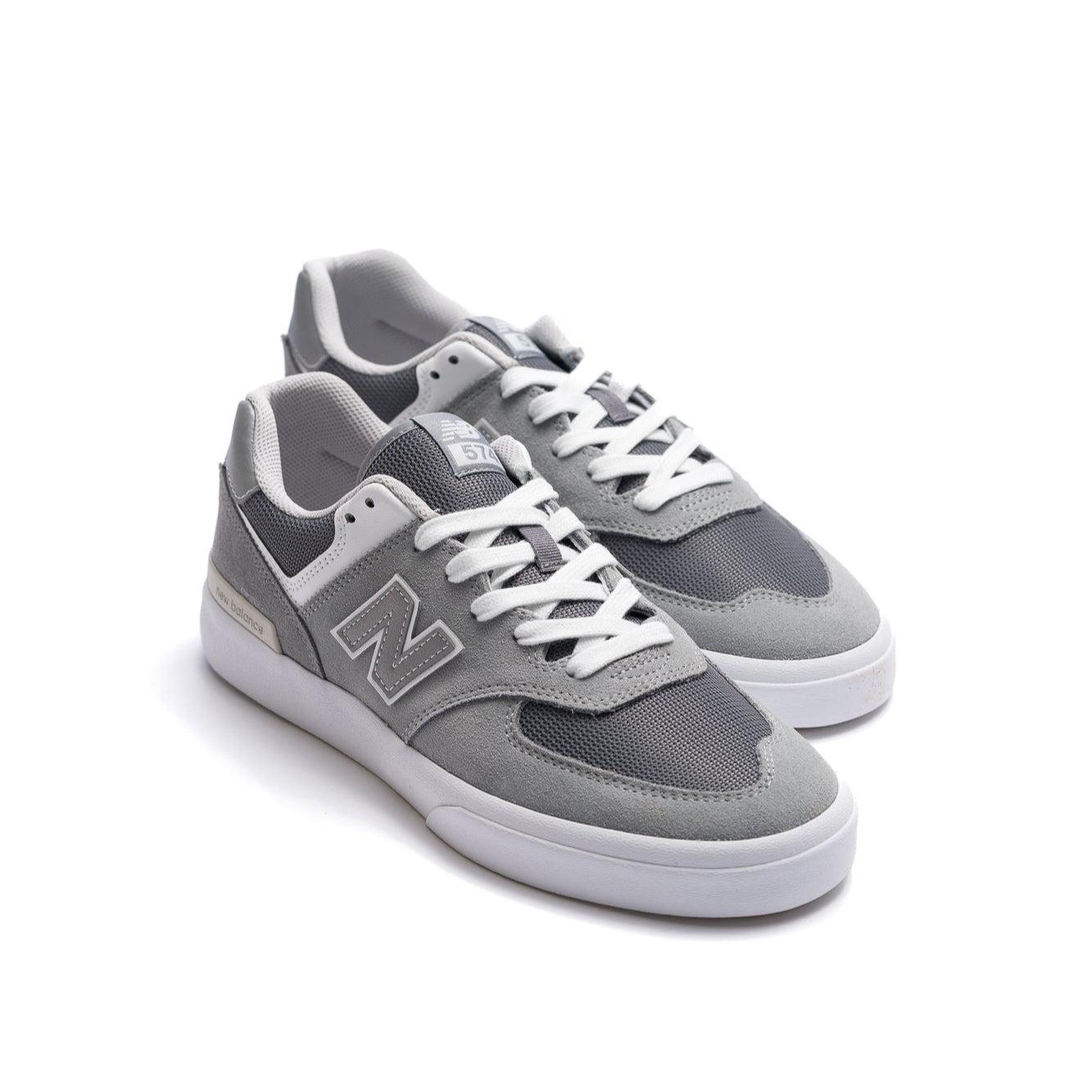 New Balance Numeric 574 VULC - Grey/White (Available in WIDE!) Product Image