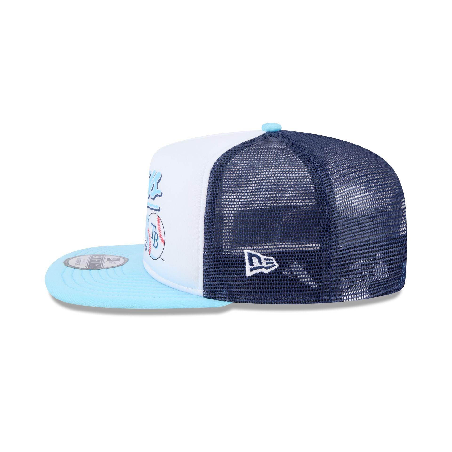 Tampa Bay Rays Retro Script 9FIFTY A-Frame Trucker Hat Male Product Image