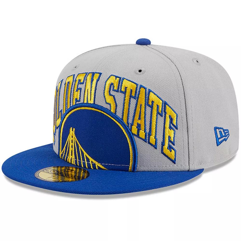 Men's New Era Gray/Royal Golden State Warriors Tip-Off Two-Tone 59FIFTY Fitted Hat, Size: 7 3/8, Grey Product Image