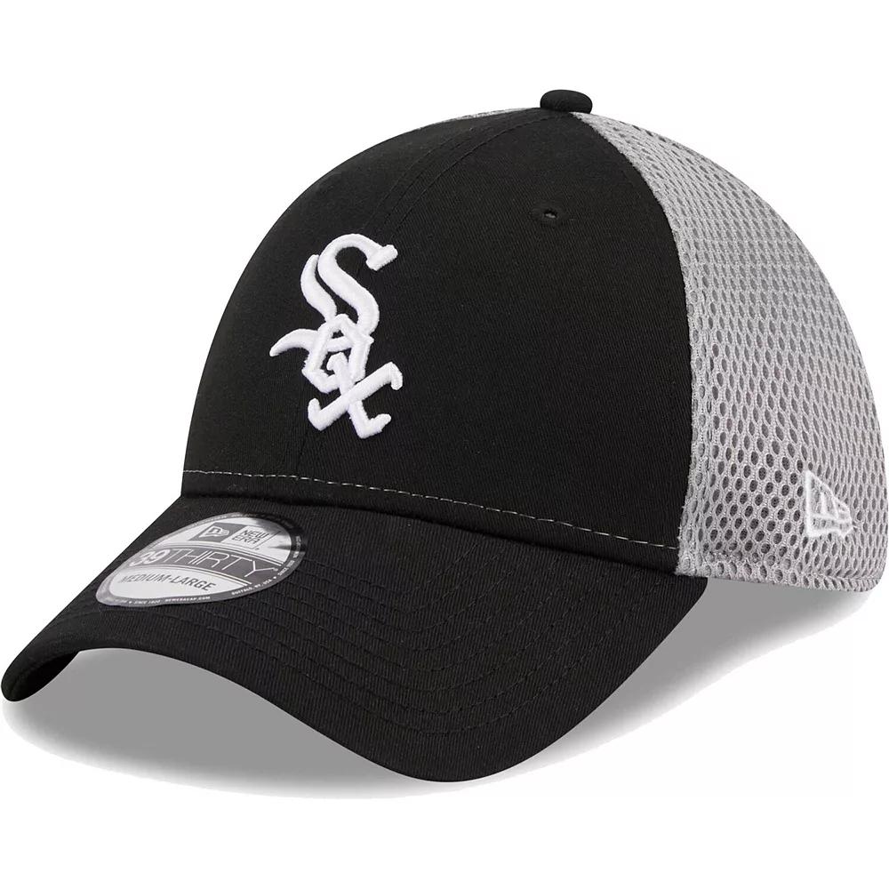 Men's New Era Black Chicago White Sox Team Neo 39THIRTY Flex Hat, Size: Large/XL Product Image