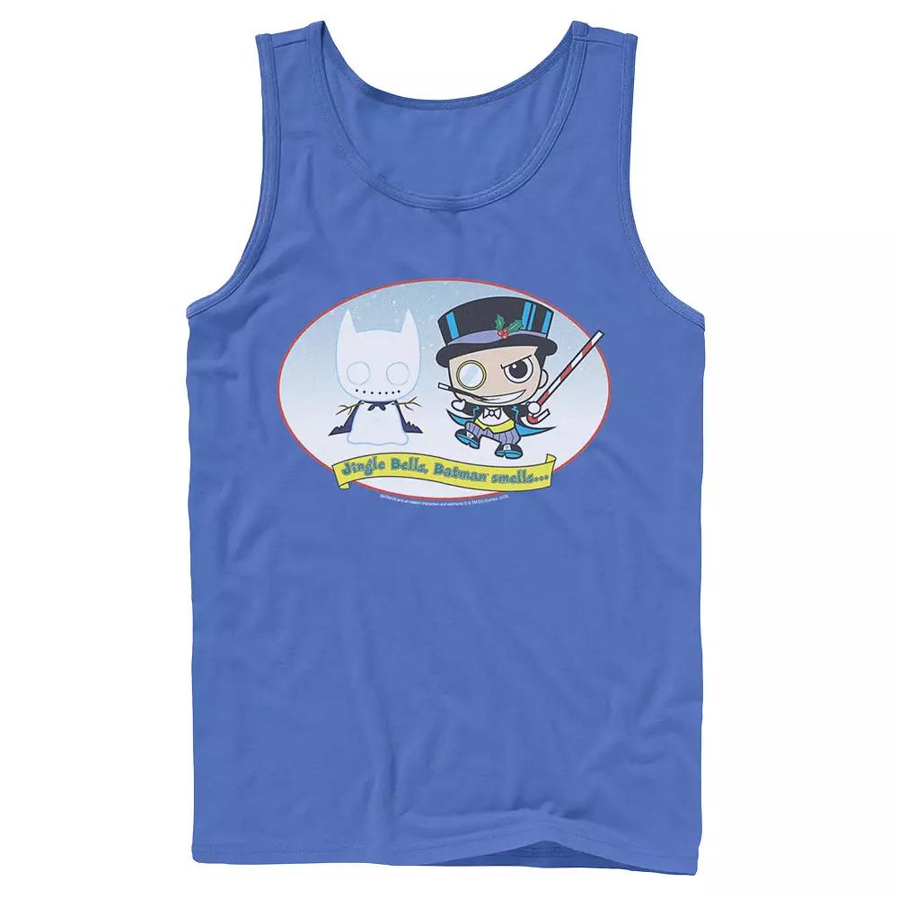 Men's DC Comics The Penguin Jingle Bells Batman Smells Christmas Tank Top,  Product Image