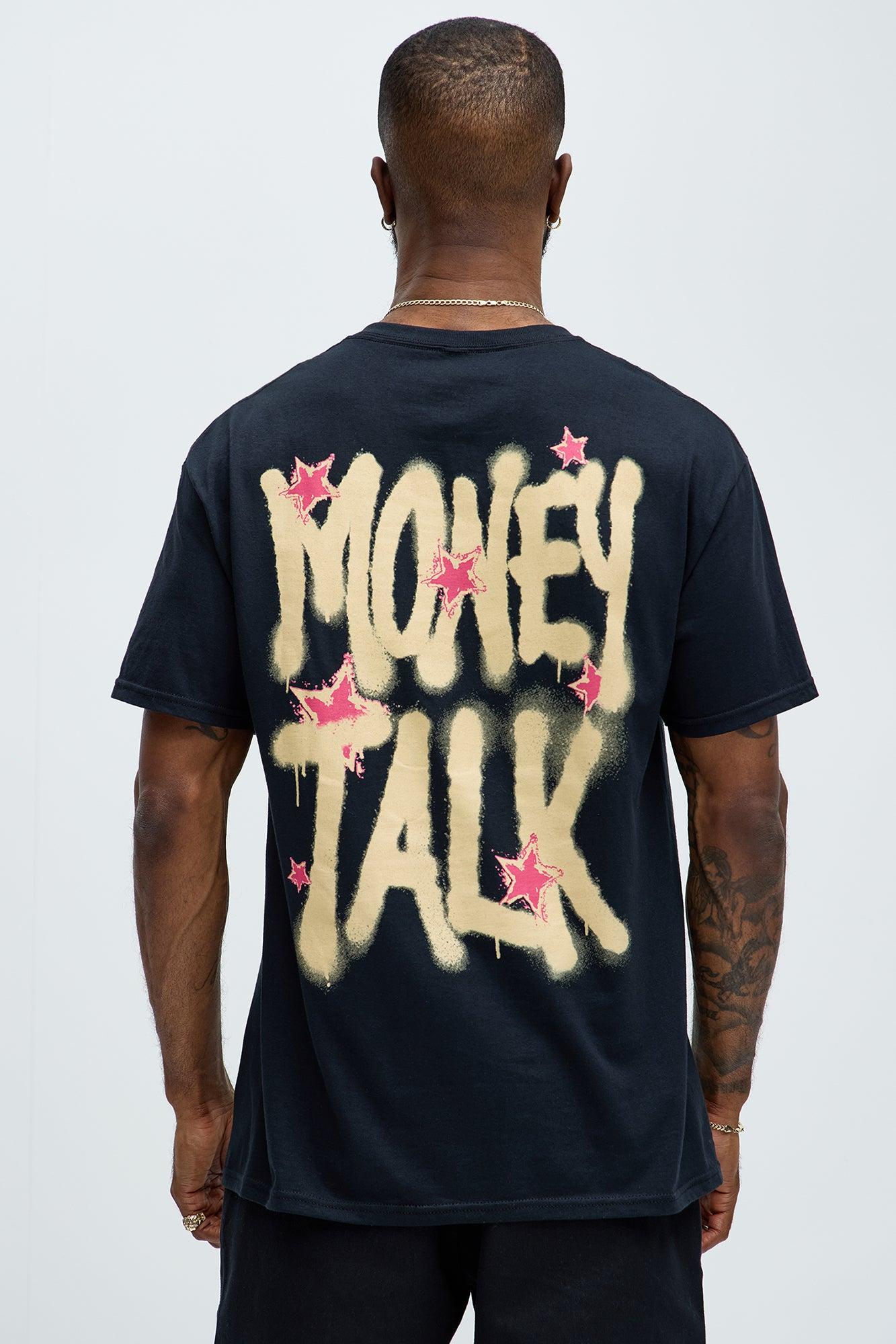 Money Talks A Big Game Short Sleeve Tee - Black Product Image