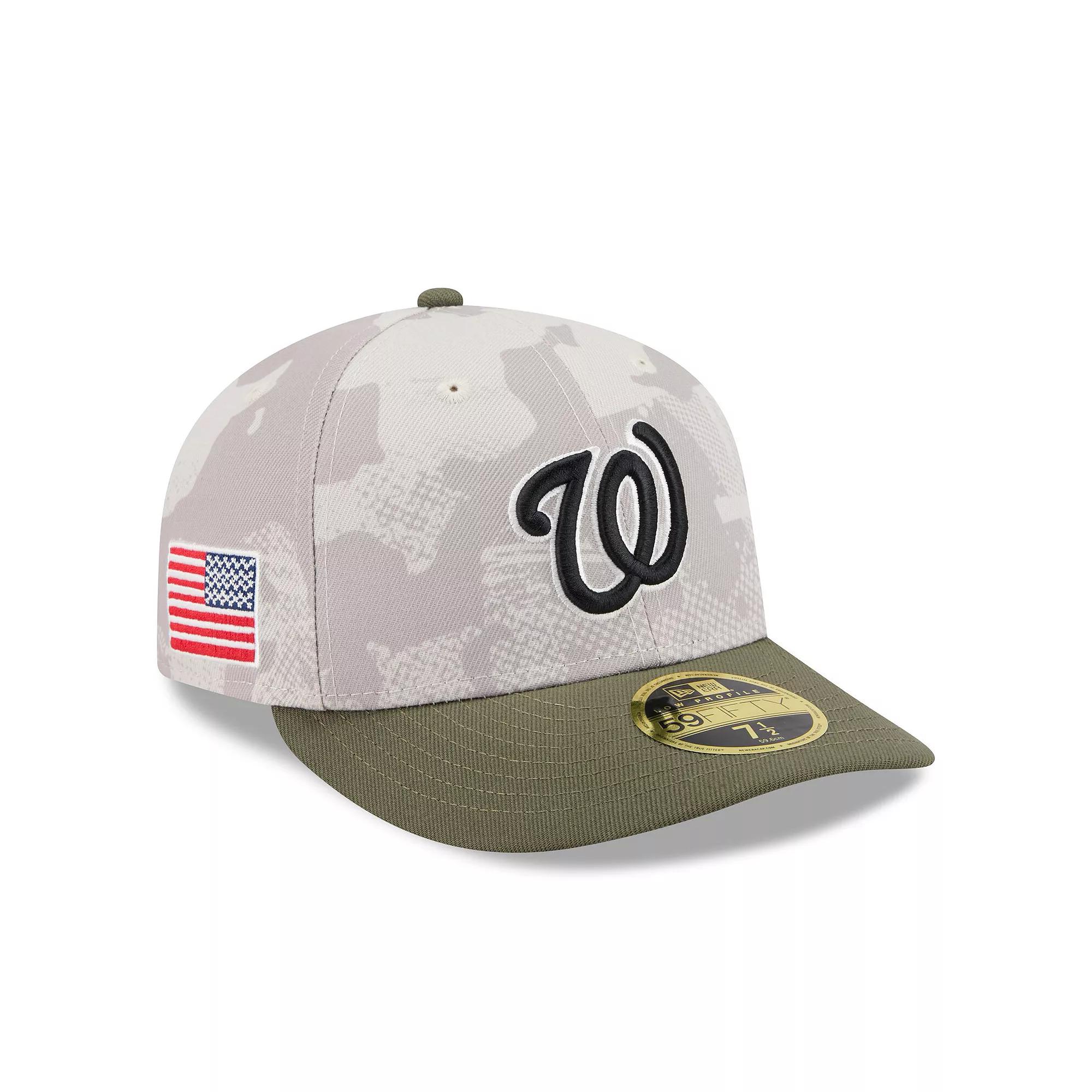 Men's New Era Light Beige/Olive Washington Nationals 2025 Armed Forces Day Low Profile 59FIFTY Fitted Hat,  Product Image