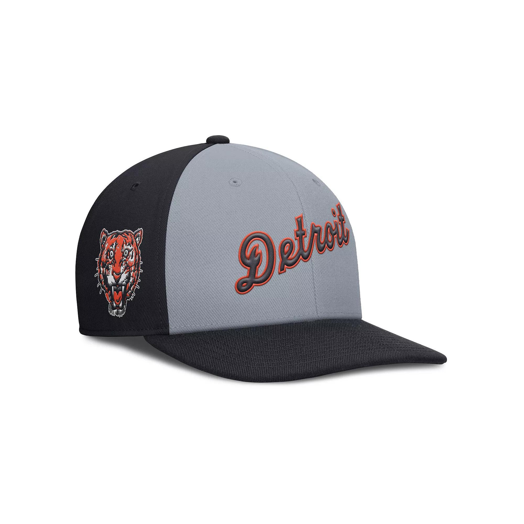 Men's Nike Gray/Navy Detroit Tigers Pro Performance Snapback Hat, Size: Medium/Large, Grey Product Image