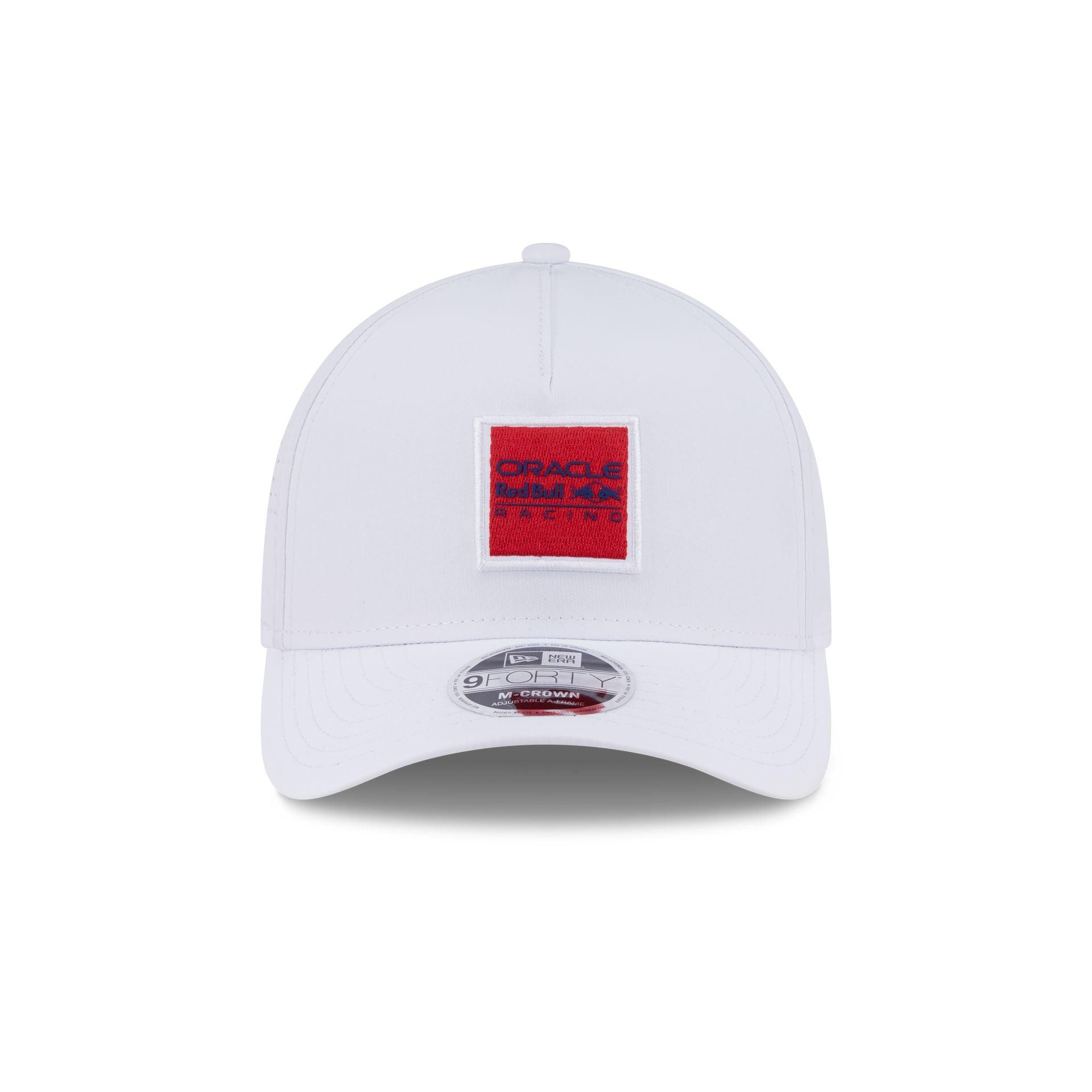 Oracle Red Bull Racing Optic White 9FORTY M-Crown A-Frame Snapback Hat Male Product Image