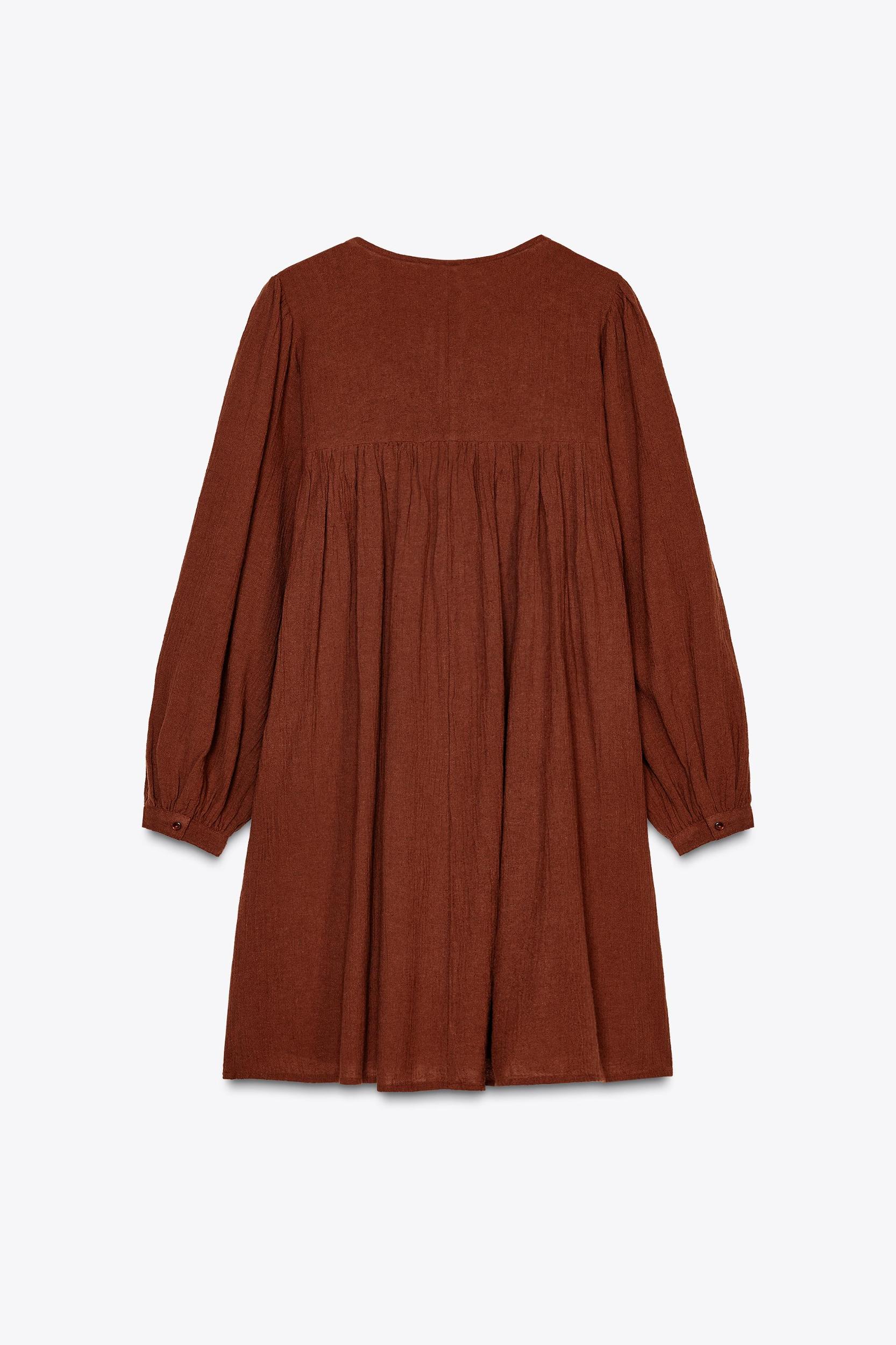 EMBROIDERED SHORT DRESS Product Image