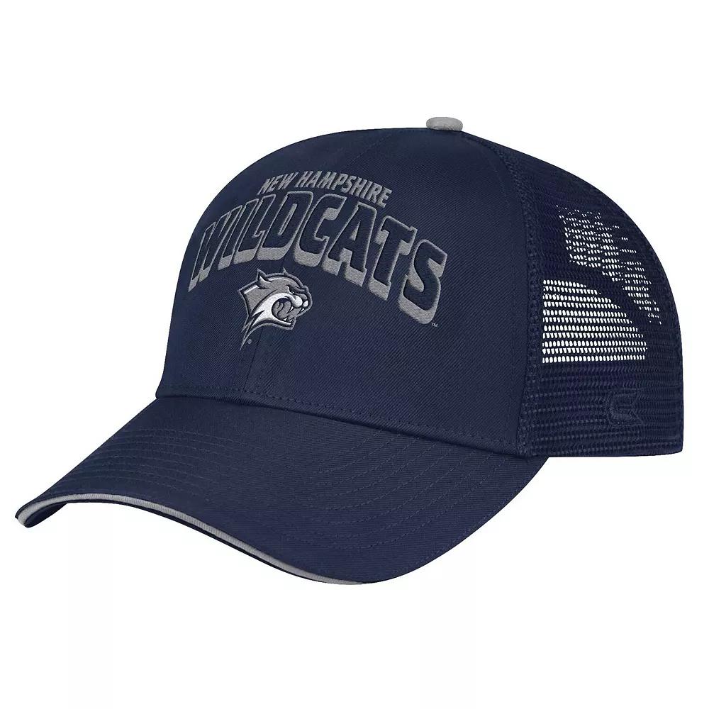 Mens Colosseum Navy New Hampshire Wildcats Wyatt Primary Team Trucker Adjustable Hat, Unh Blue Product Image