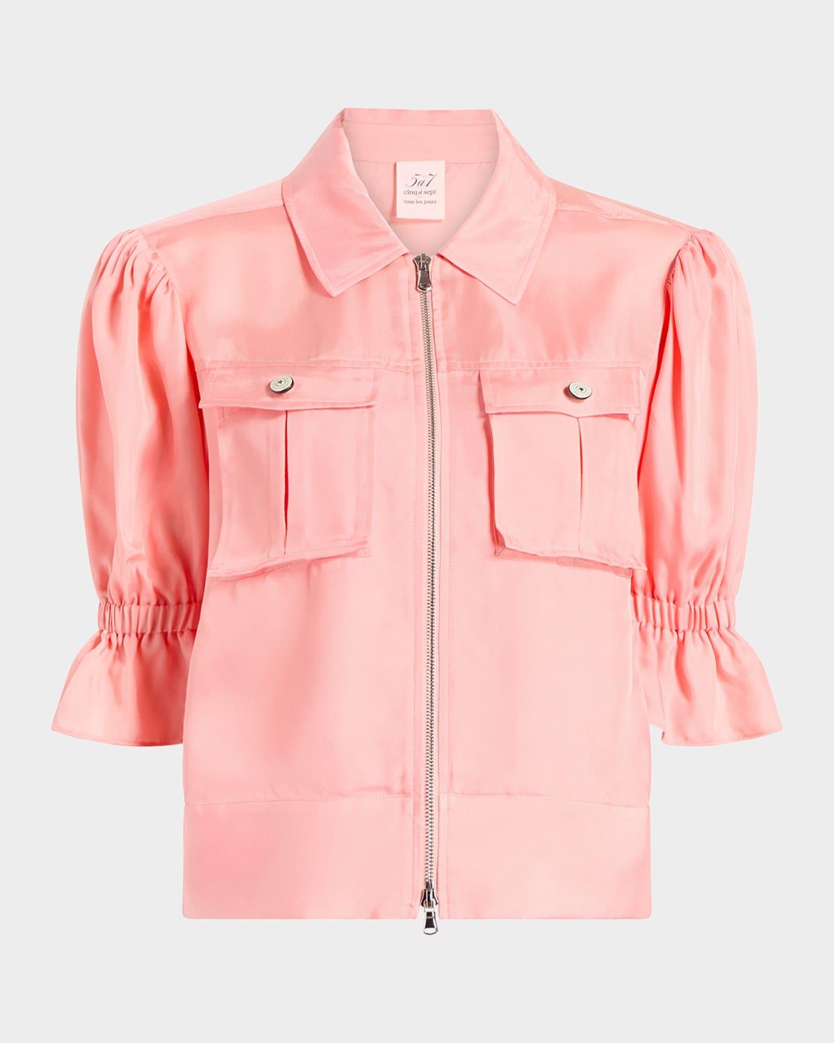 Womens Holly Puff-Sleeve Utility Jacket Product Image