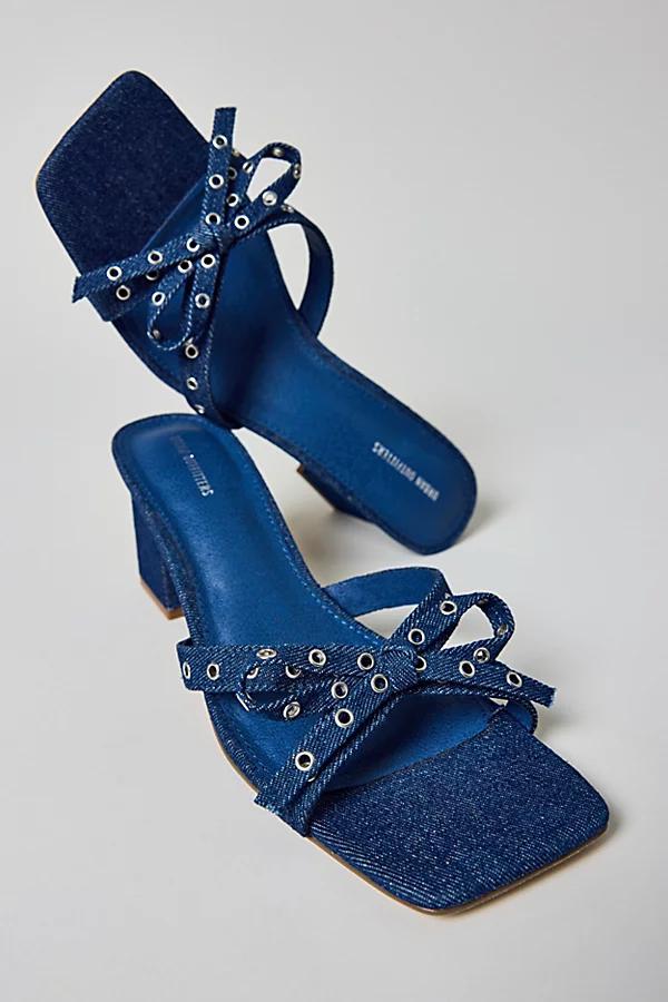 Urban Outfitters UO Charlie Rivet Bow Block Heel Sandal Womens at Urban Outfitters Product Image