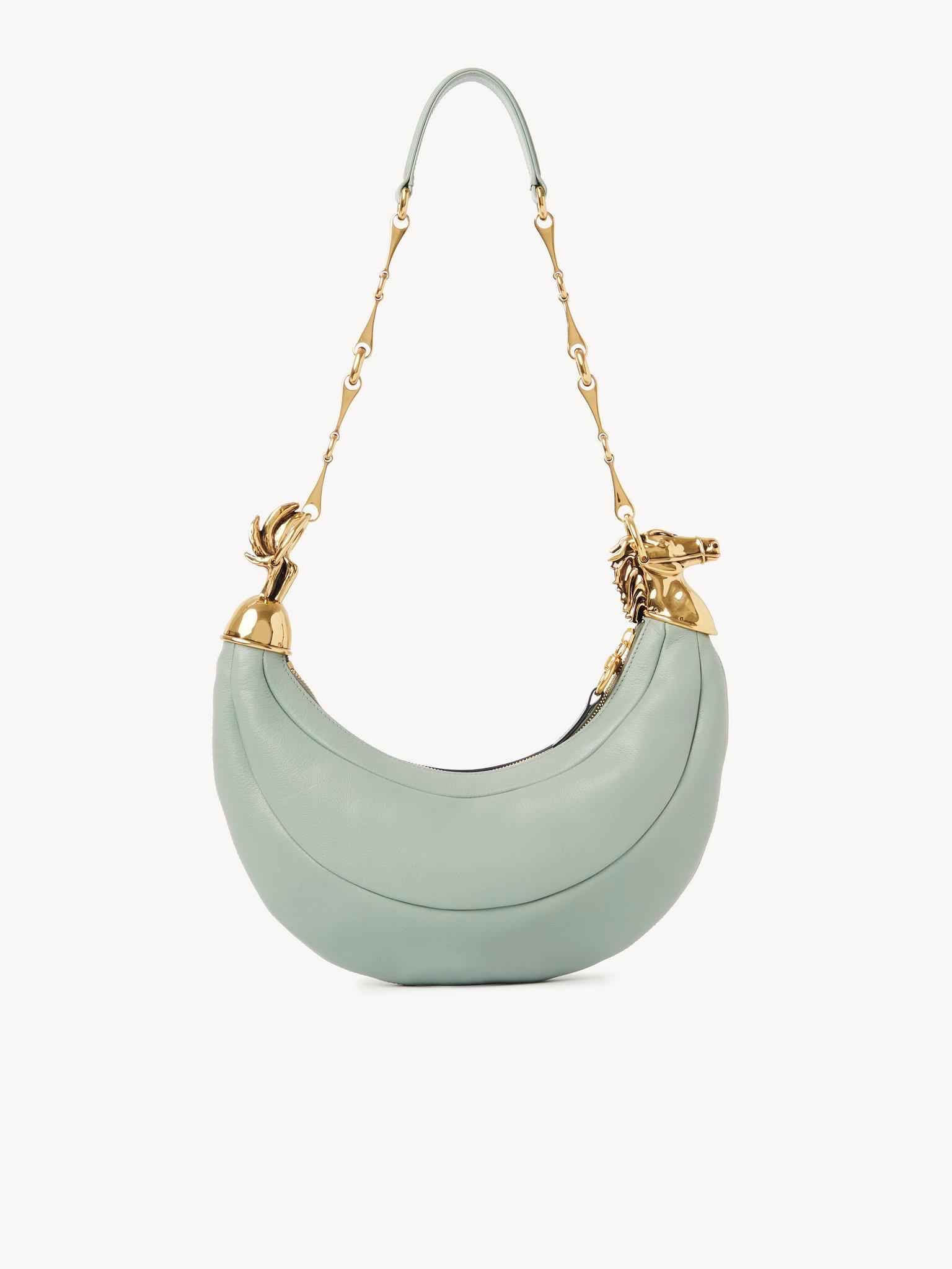 Chain Horse shoulder bag in grained leather Product Image