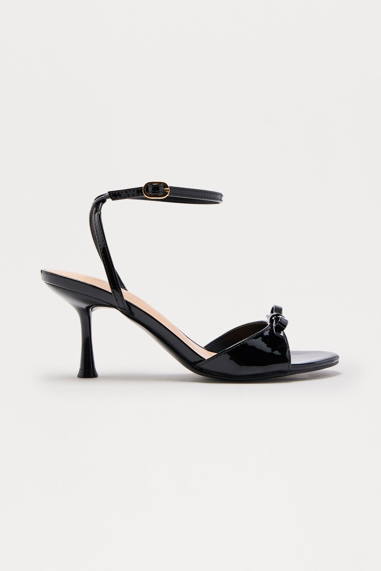 Arletta Ankle Strap Heels - Black Female Product Image