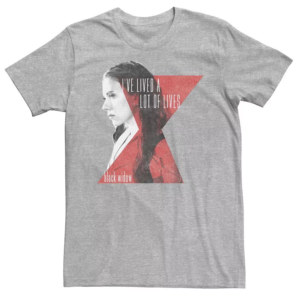 Big & Tall Marvel Black Widow I've Lived A Lot Of Lives Tee, Men's,  Product Image
