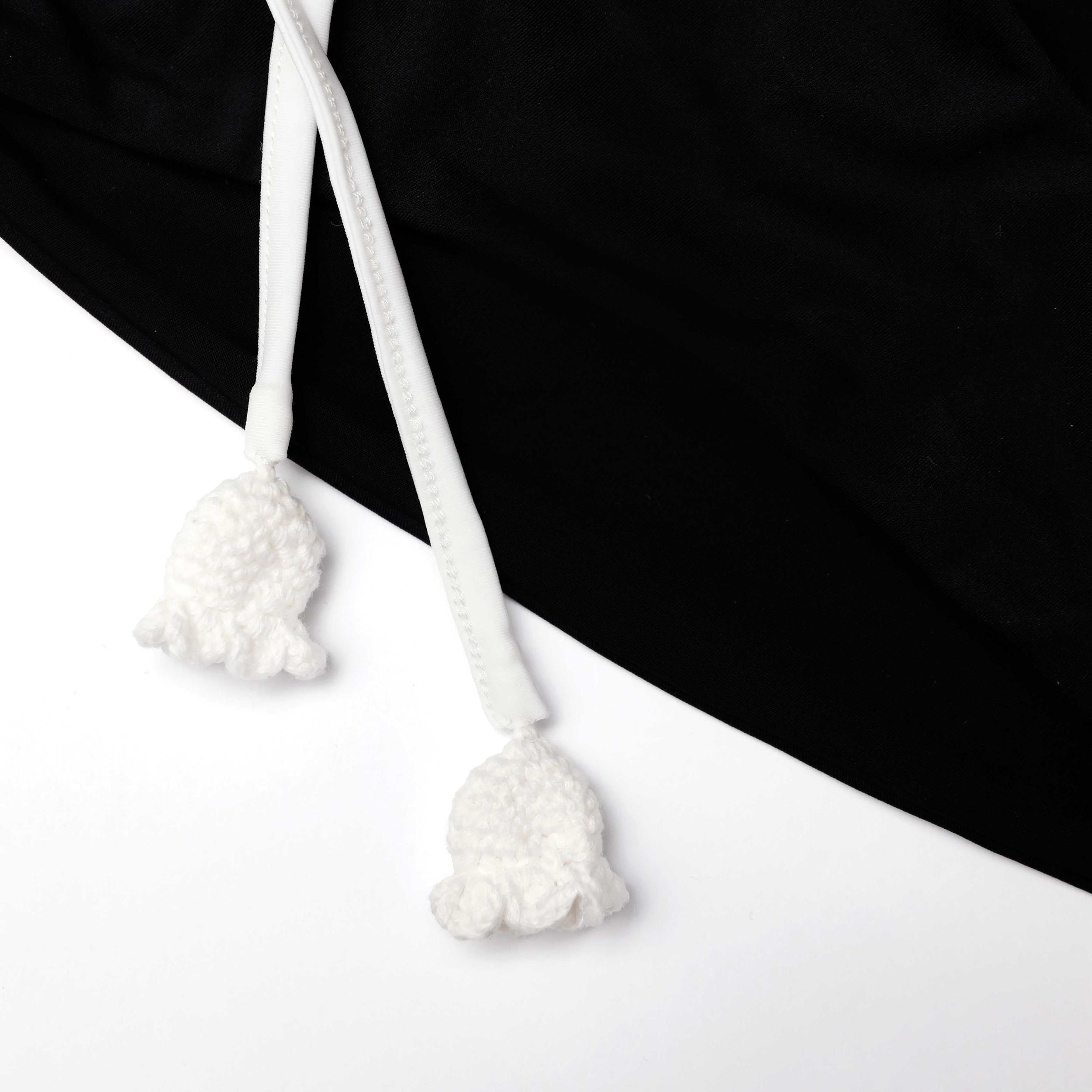 Black Crochet Flower Bikini Bottoms Product Image