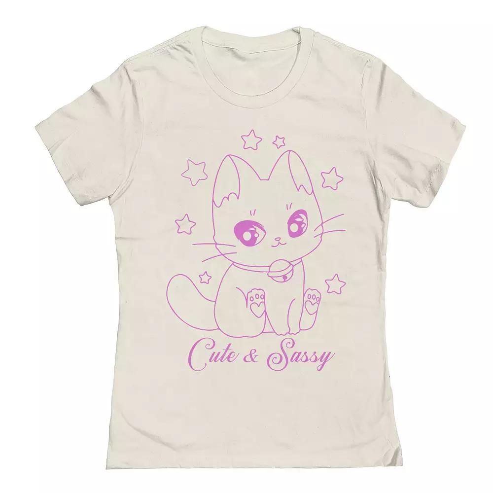 Junior's Grayson Threads by Tai Apparel Cute & Sassy Graphic Tee, Women's, Size: XL, Natural Product Image