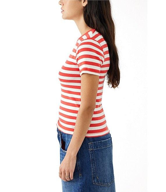BDG Urban Outfitters Stripe Cap Sleeve T-Shirt Product Image