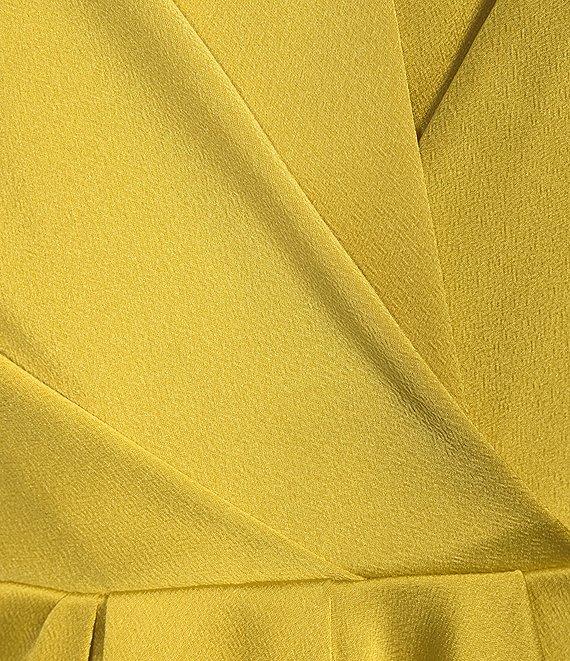 Alex Marie Hazel Surplice V-Neck Sleeveless Satin Asymmetrical Hem Midi Dress Product Image