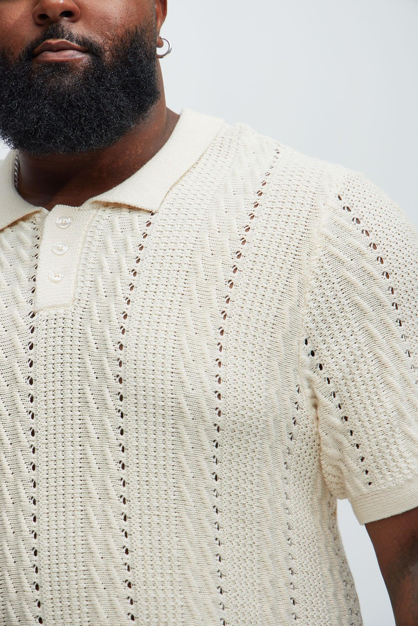 Rue De Rivoli Knitted Polo - Cream Product Image
