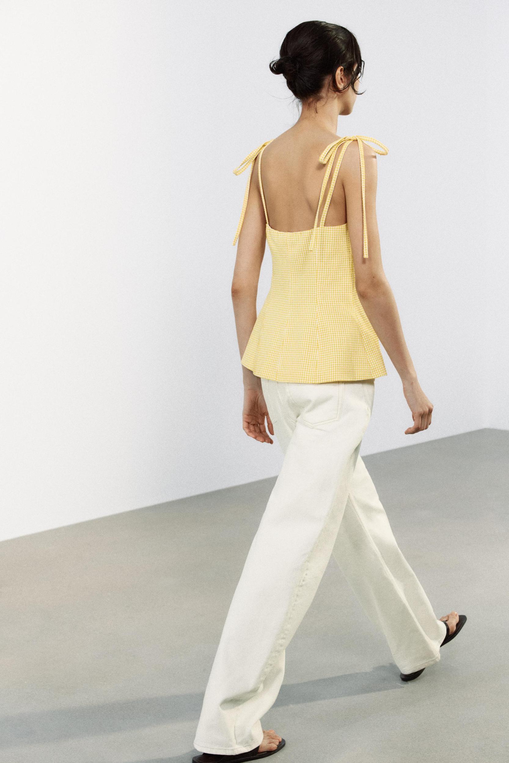 GINGHAM BOW TOP Product Image