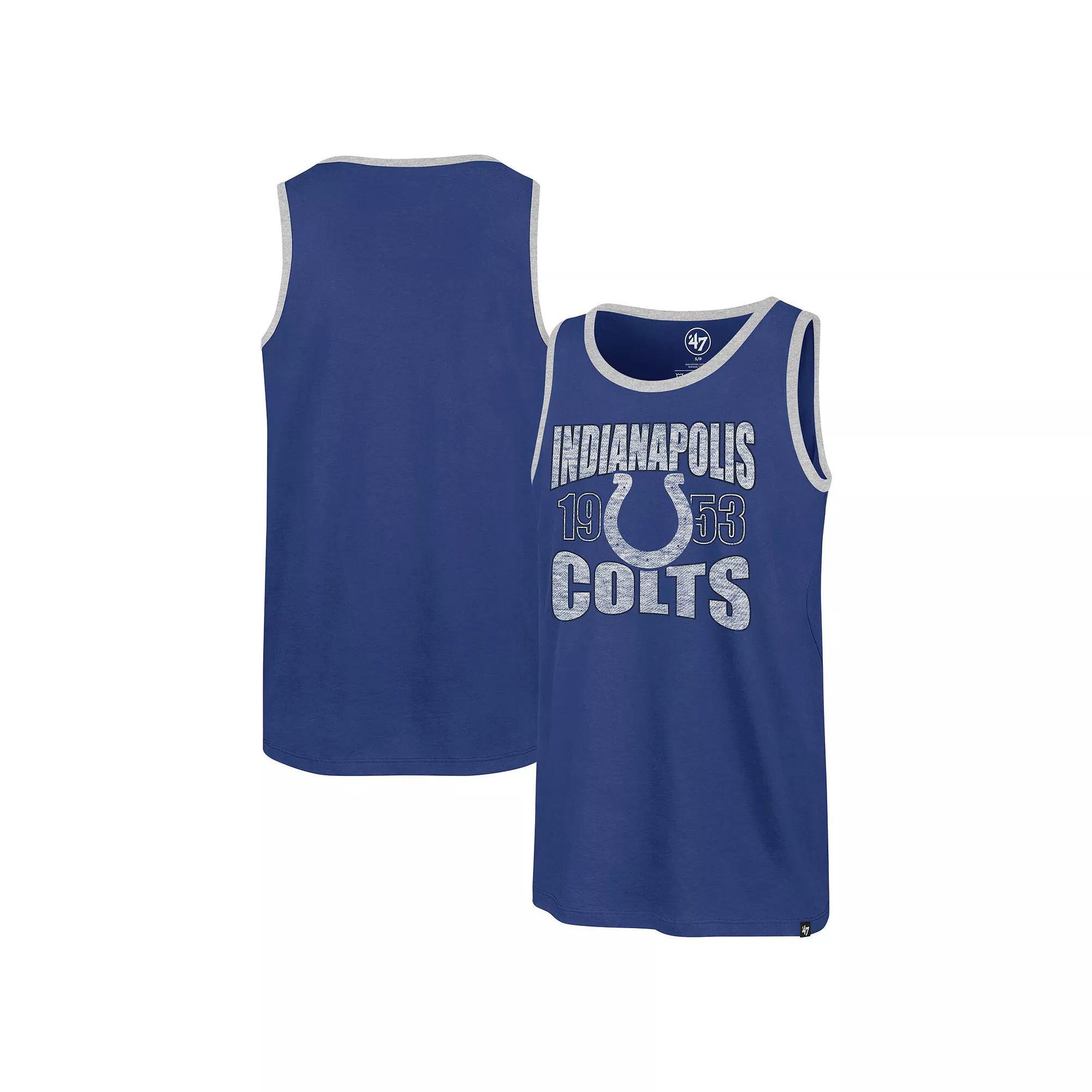 Men's '47 Royal Indianapolis Colts Upload Franklin Tank Top,  Product Image