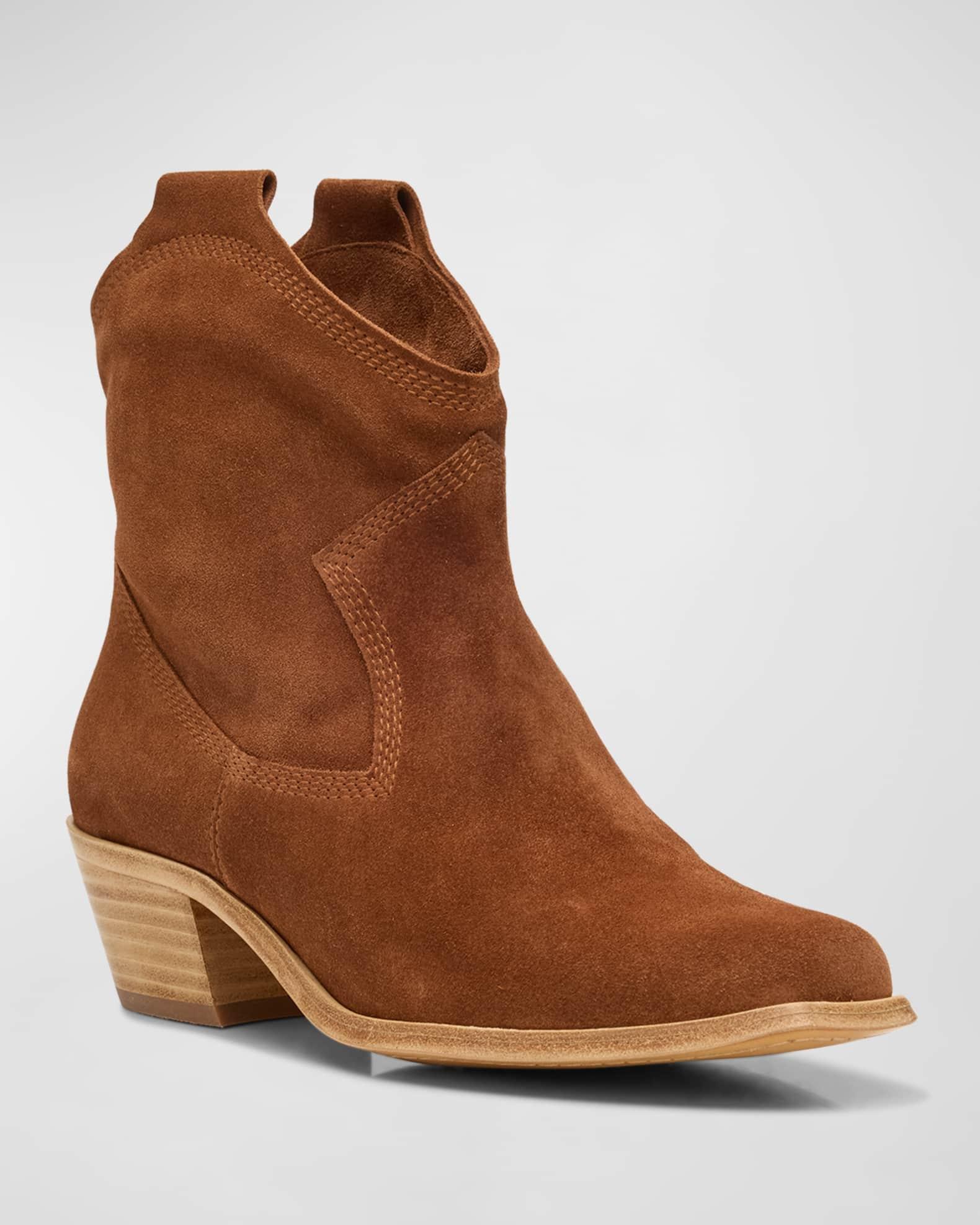 Bristol Suede Cowboy Booties Product Image