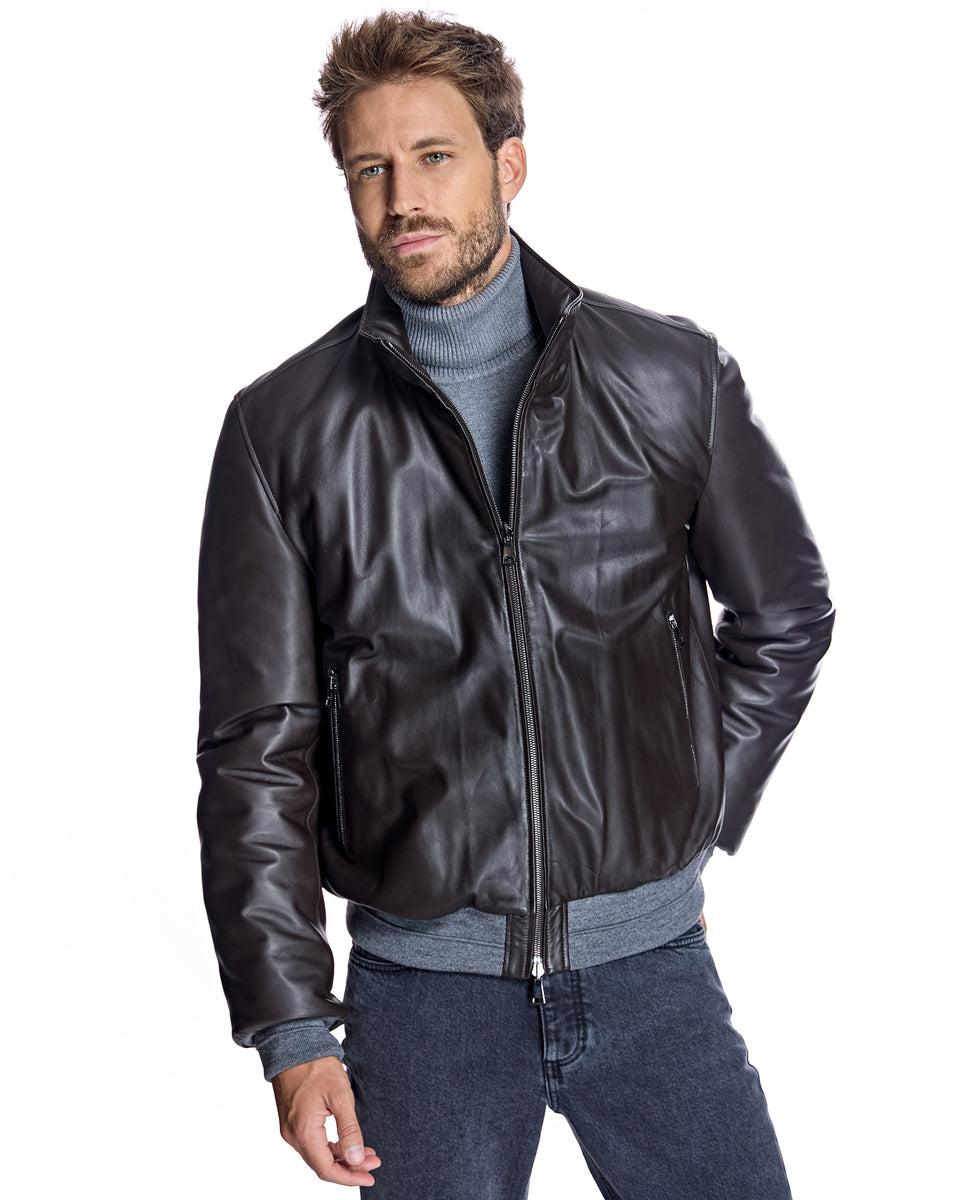 Reversible Men's Leather Jacket Product Image