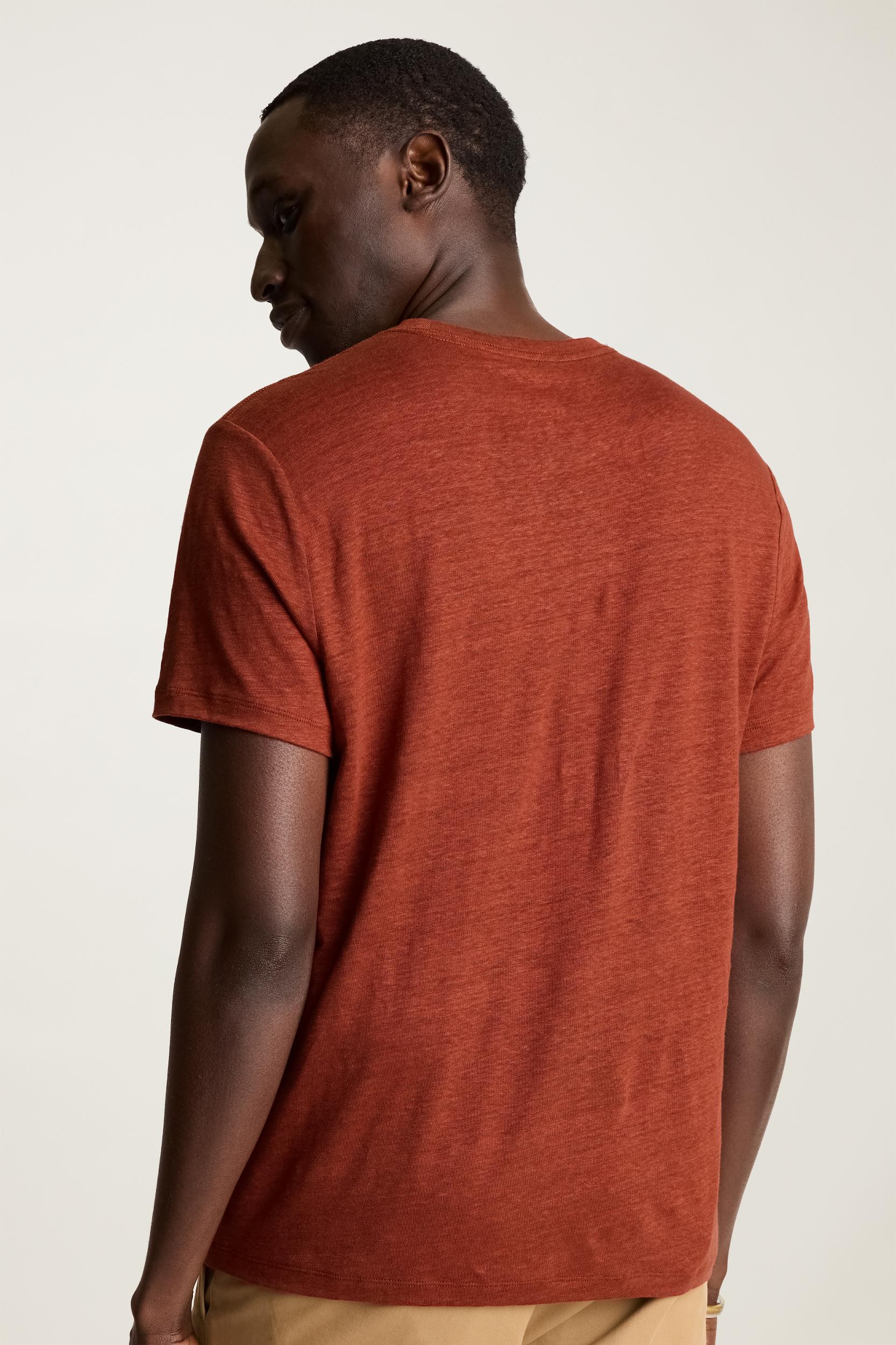Linen Crew Neck Tee Product Image