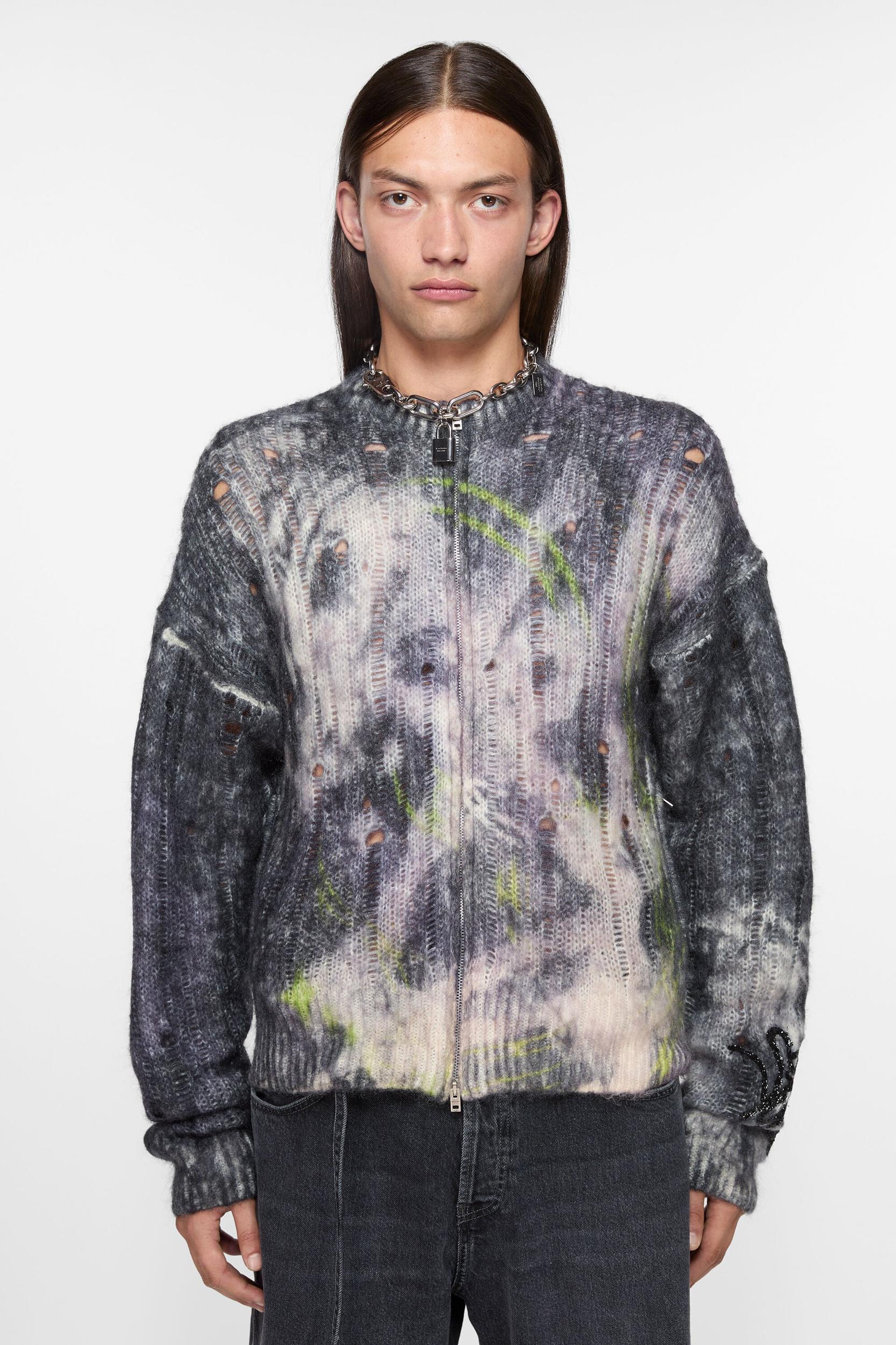 Printed knit cardigan Product Image