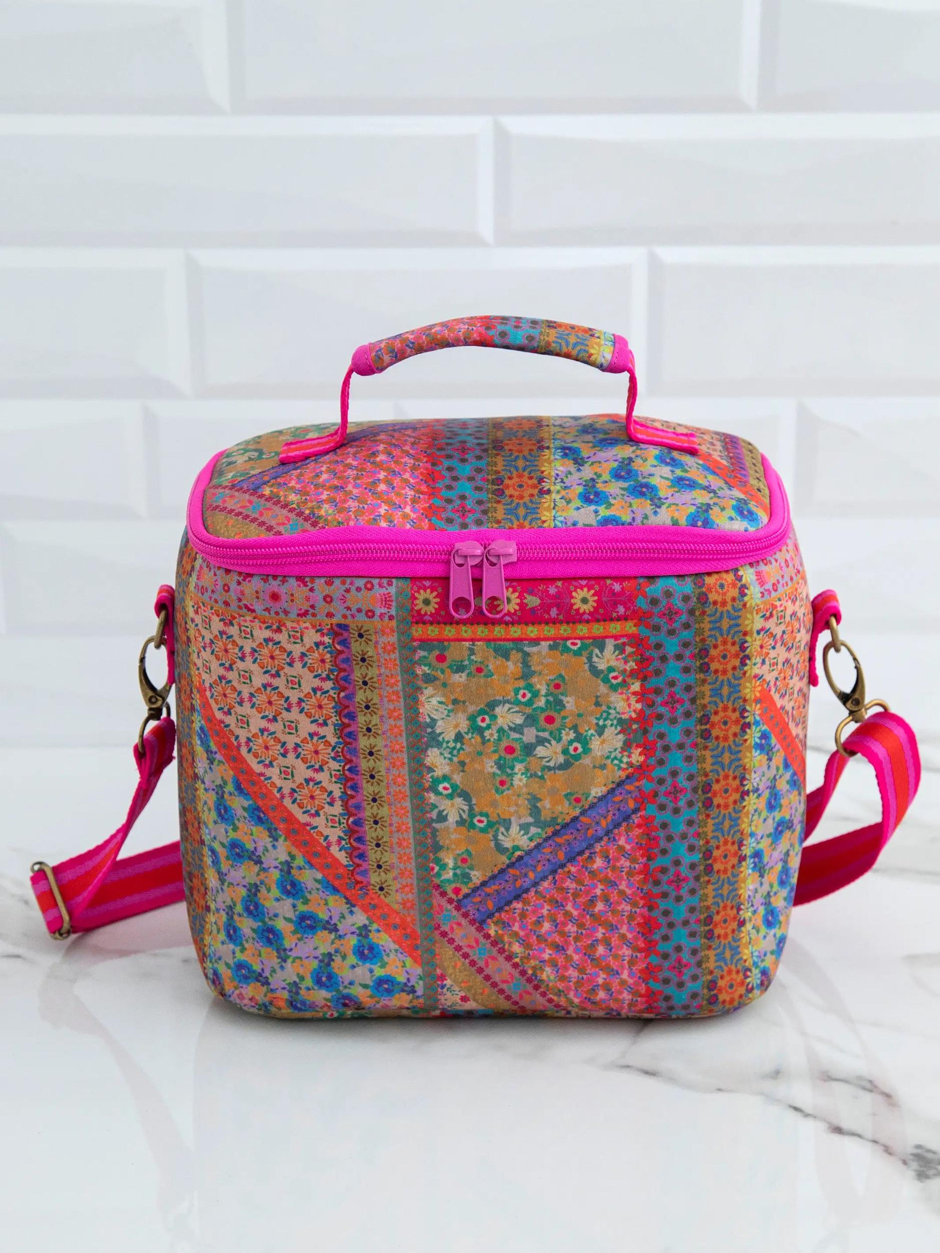 On The Go Lunch Tote - Folk Flower Patchwork Product Image