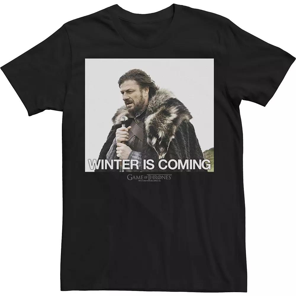 Men's Game Of Thrones Ned Stark Winter Is Coming Meme Tee,  Product Image