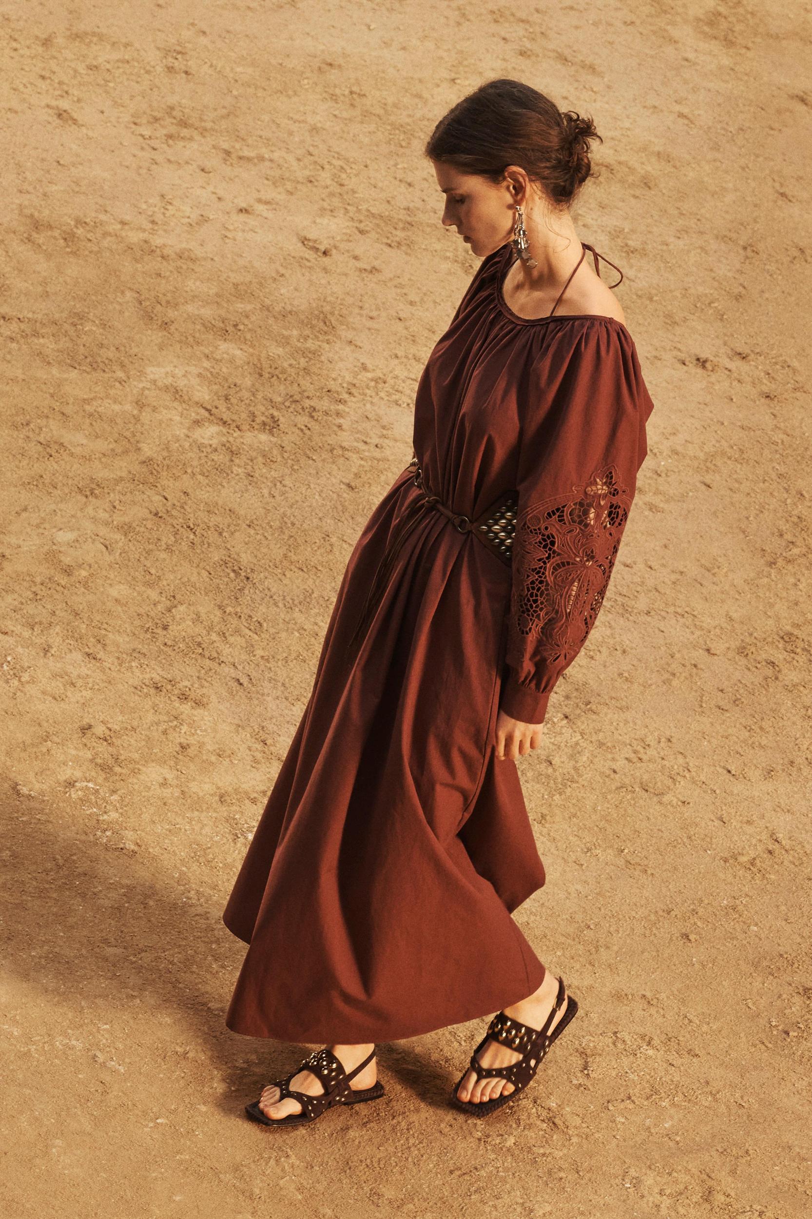 LIMITED EDITION EMBROIDERED POPLIN DRESS Product Image