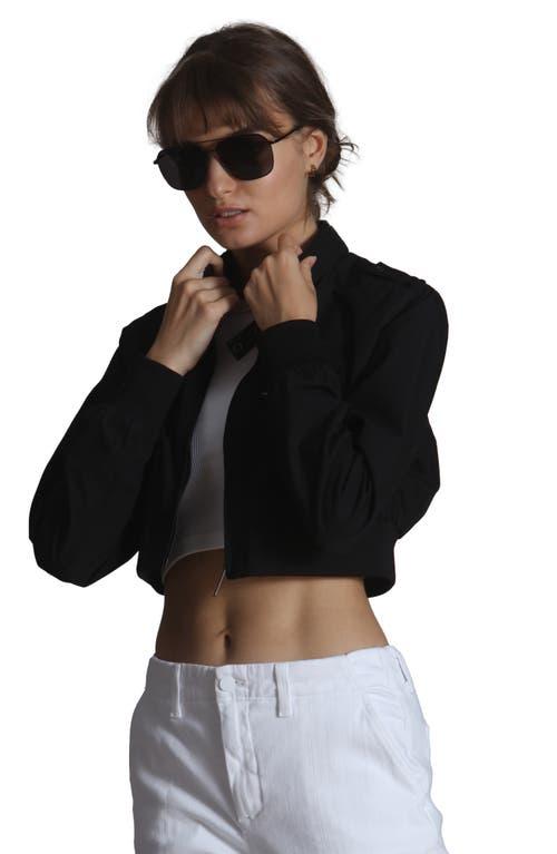 Members Only Women's Mini Cropped Racer Jacket Product Image