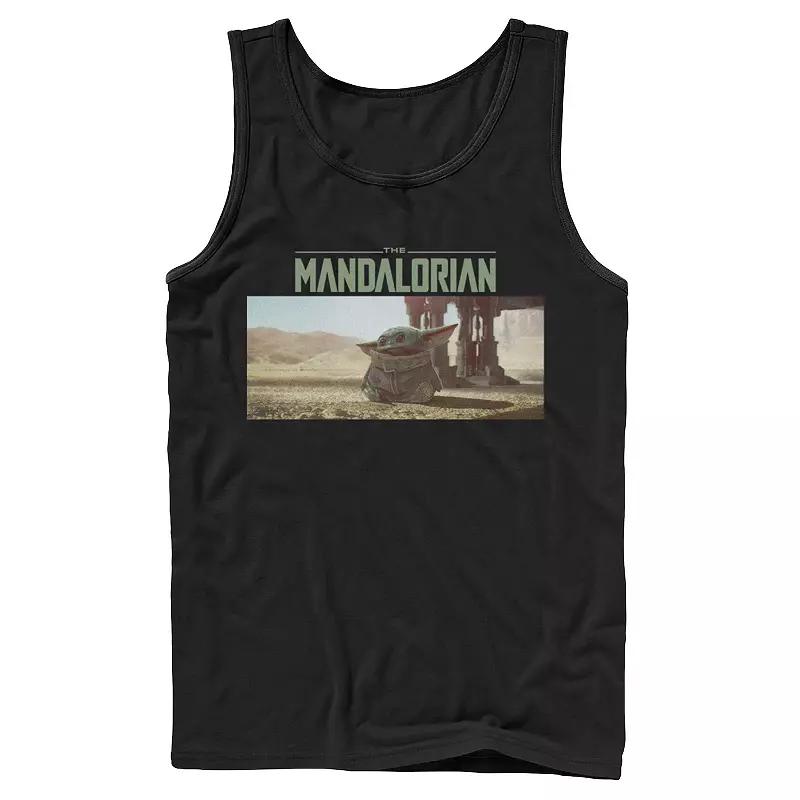 Men's Star Wars The Mandalorian The Child Logo Panel Tank Top,  Product Image