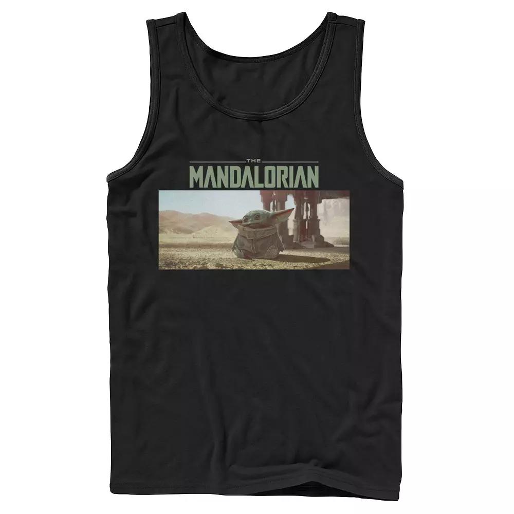 Men's Star Wars The Mandalorian The Child Logo Panel Tank Top,  Product Image