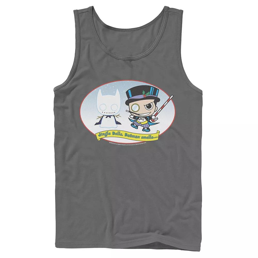 Men's DC Comics The Penguin Jingle Bells Batman Smells Christmas Tank Top,  Product Image