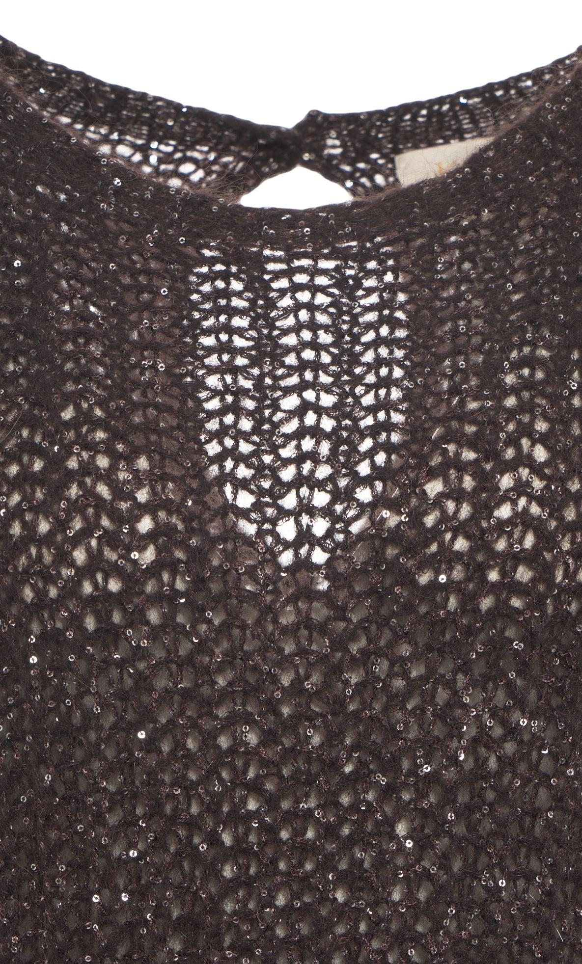 Knit sweater with glitter finish Product Image