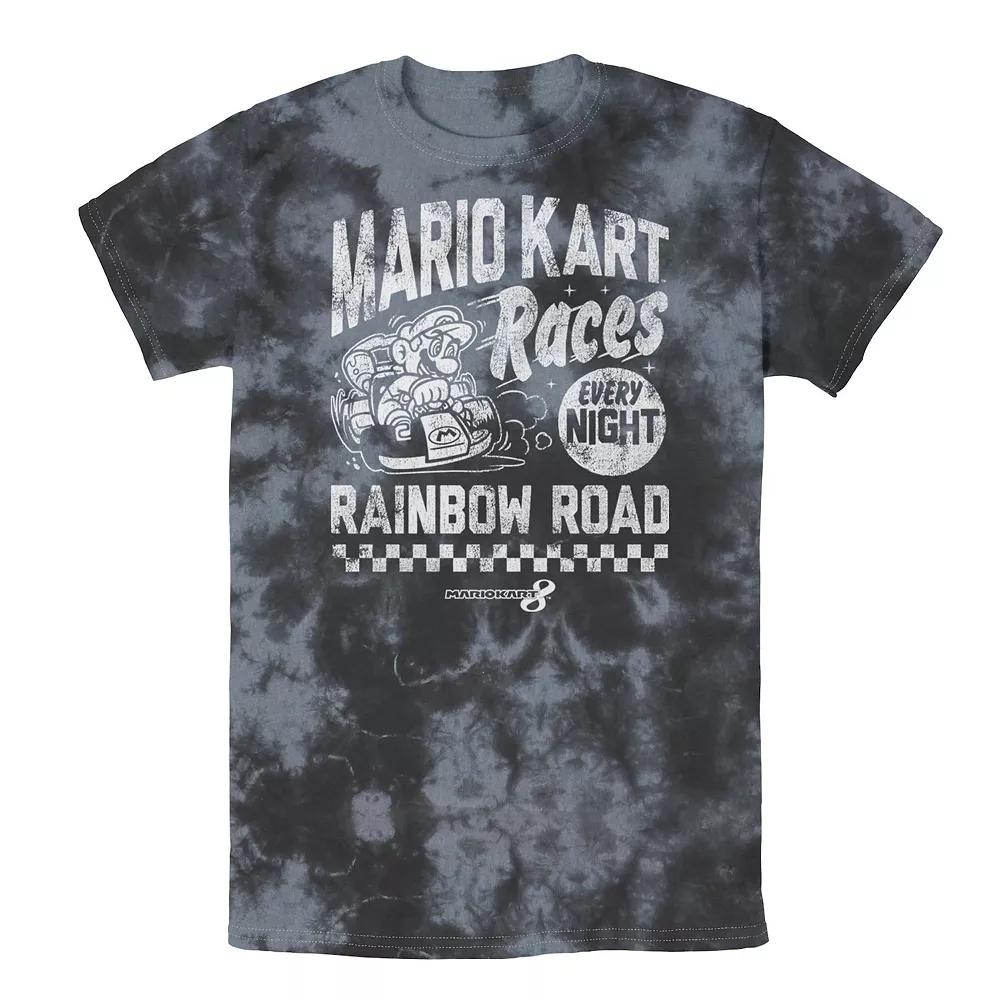 Men's Nintendo Mario Kart Race Nights Tee, Size: Small, Black Grey Product Image