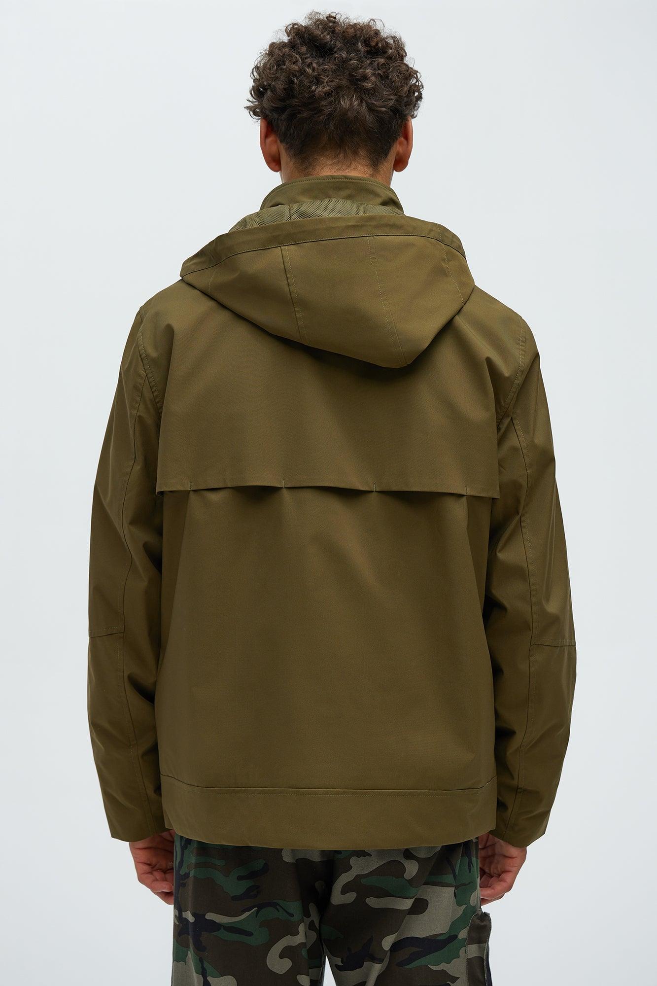 Every Move Hooded Cargo Pocket Jacket - Olive Product Image