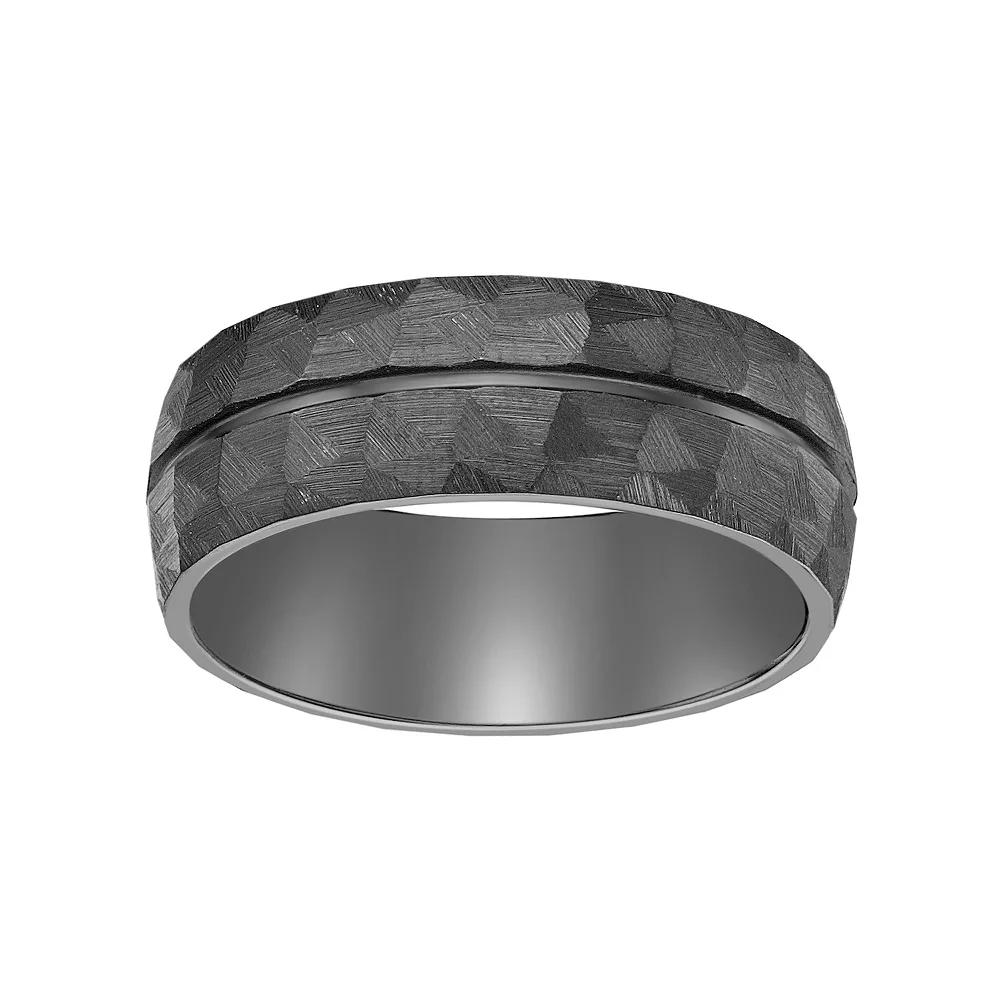 Men's LYNX Black Zirconium Ring, Size: 12, Stainless Product Image
